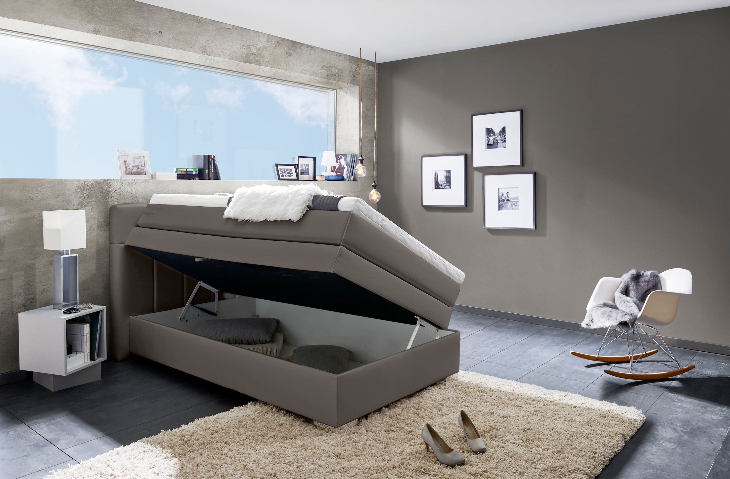 INOSIGN Boxspringbett »Airdrie« inkl. Bettkasten und Topper