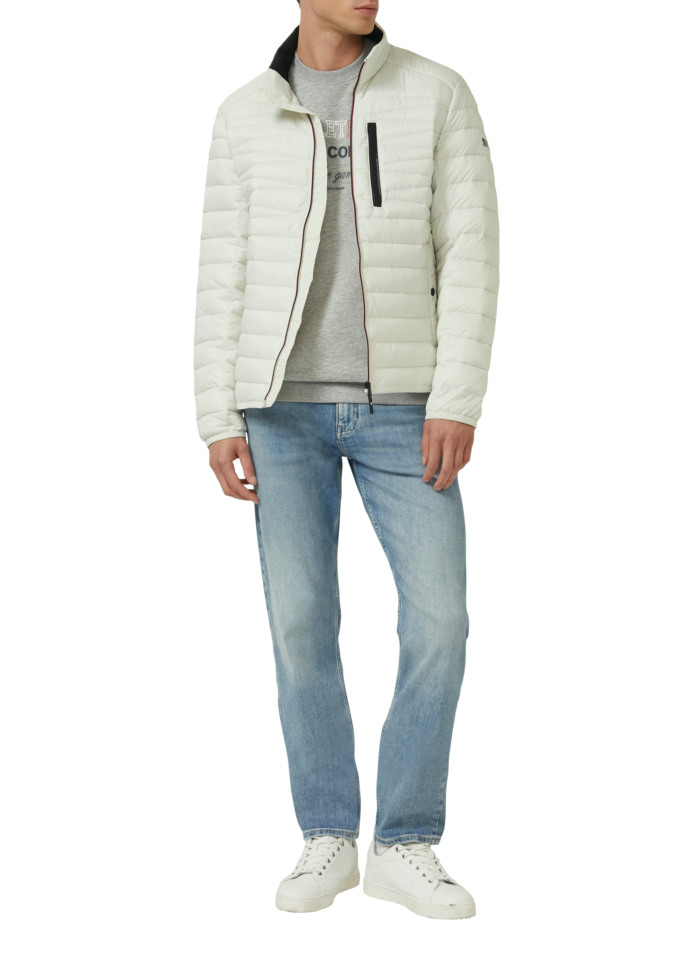 s.Oliver Steppjacke ohne Kapuze mit Stehkragen und Reißverschluss