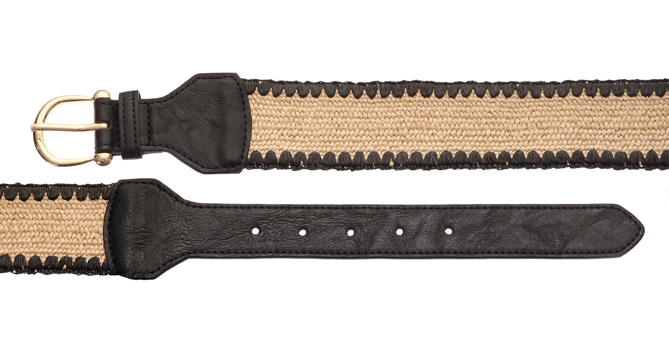 LASCANA Taillengürtel Stretchgürtel, elastischer Gürtel in Bast-Optik für Kleid & Overall