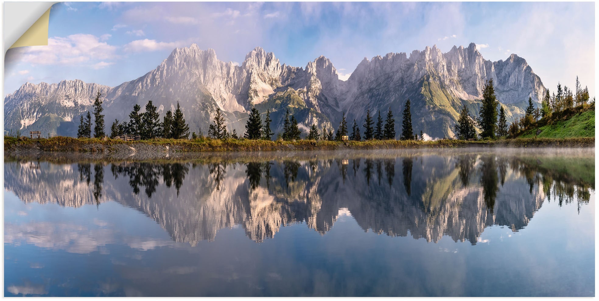 Wandbild »Wilder Kaiser in Tirol«, Bilder von Europa, (1 St.), als Alubild,...