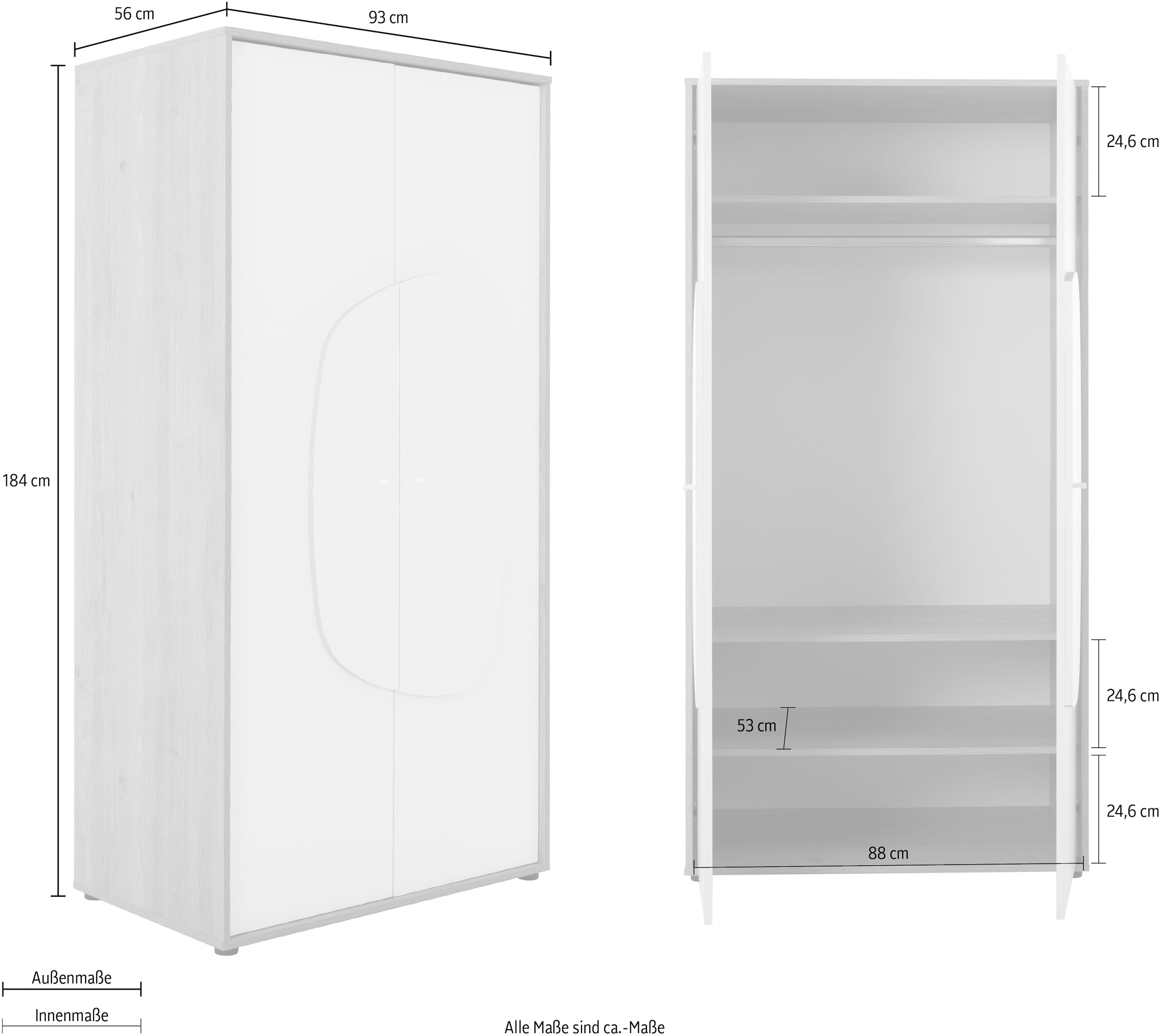 Galipette Babyzimmer-Komplettset »BASILE SET N°2 6tlg« 6 tlg. tlg. Komplettes Kinderzimmer mit viel Stauraum