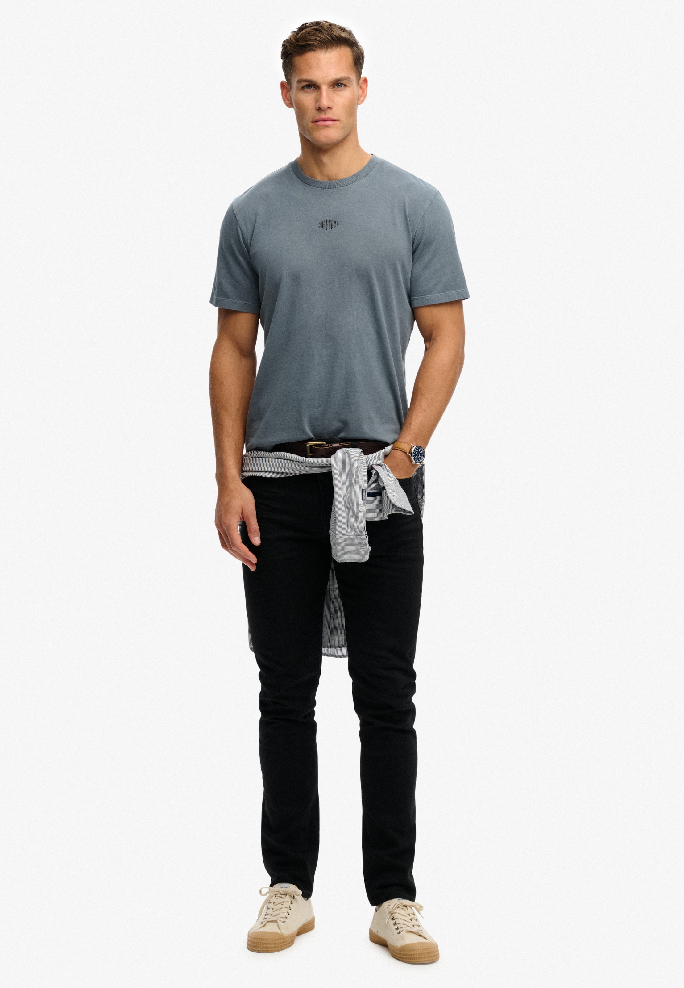 Superdry Rundhalsshirt »MICRO LOGO TSHIRT« mit Micro-Marken-Logo