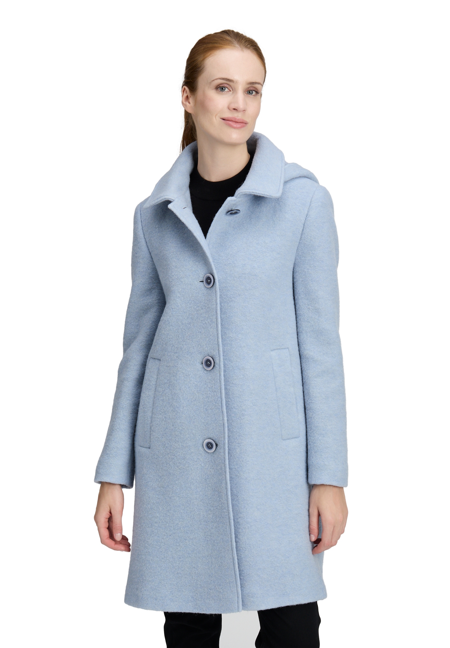 Betty Barclay Wolljacke »Wollmantel mit abnehmbarer Kapuze«