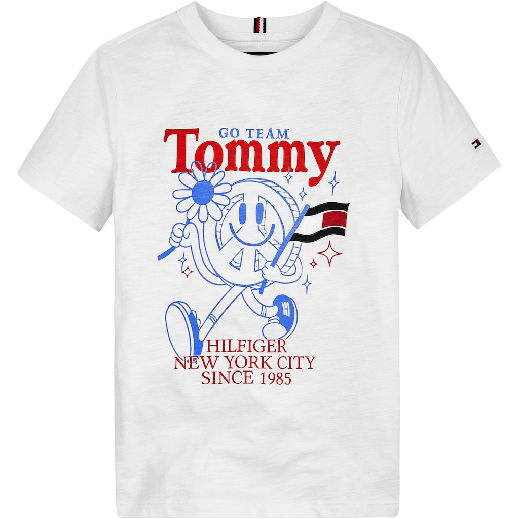 Tommy Hilfiger T-Shirt »FUN TEE S/S«, Baby bis 2 Jahre, mit großem Frontprint