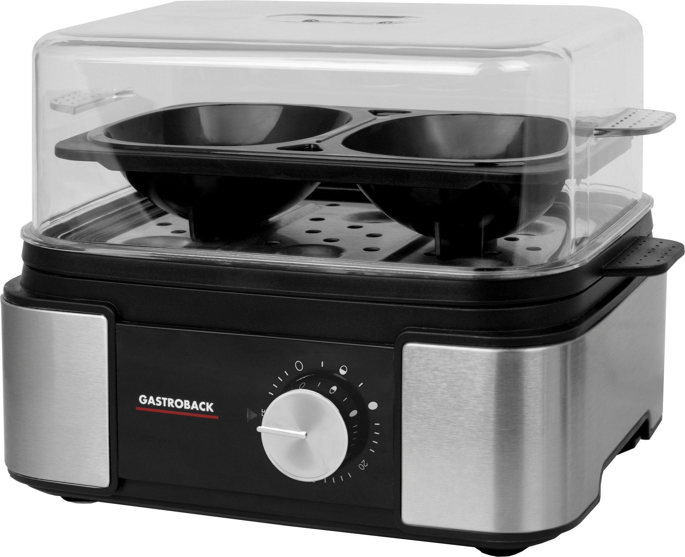 Gastroback Eierkocher »SMARTER EIERKOCHER EASYCOOK 6 42803« für 6 Stk. Eier 400 W Mit Pochier- & Dämpfeinsatz