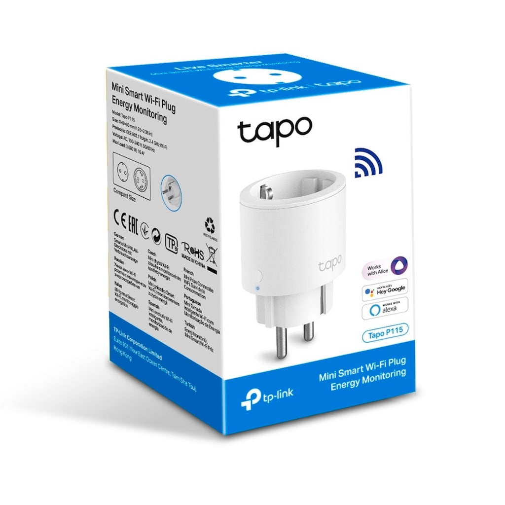 TP-Link Smart-Home-Zubehör »Tapo P115 (1er Pack) Mini Smart Wi-Fi Steckdose«