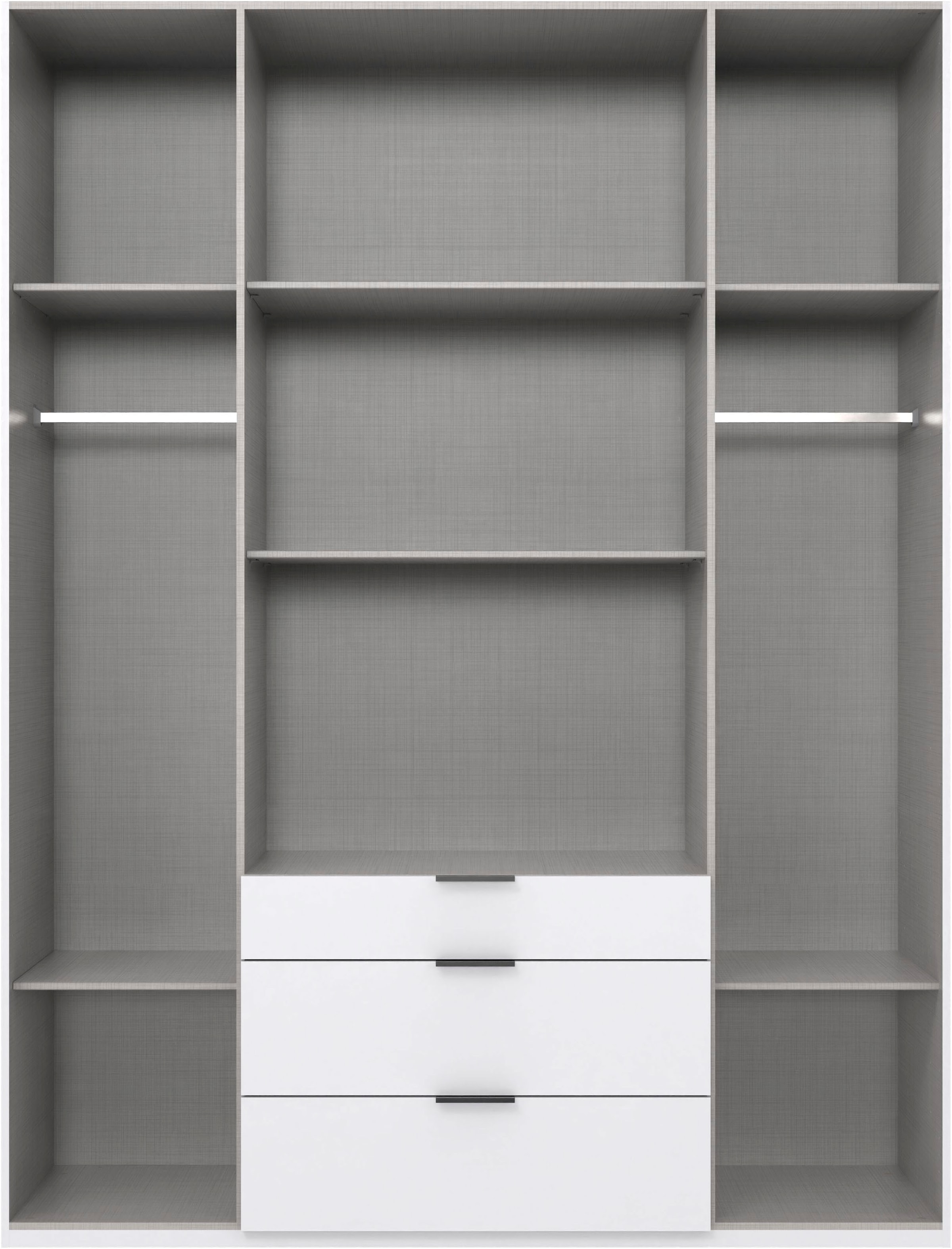 Wimex Kleiderschrank »Mugano, in vielen Breiten, 208 oder 236cm hoch, Made in Germany«, (mit langen oder kurzen Griffen aus Metall), wahlweise mit oder ohne Spiegel, mit Schubladen