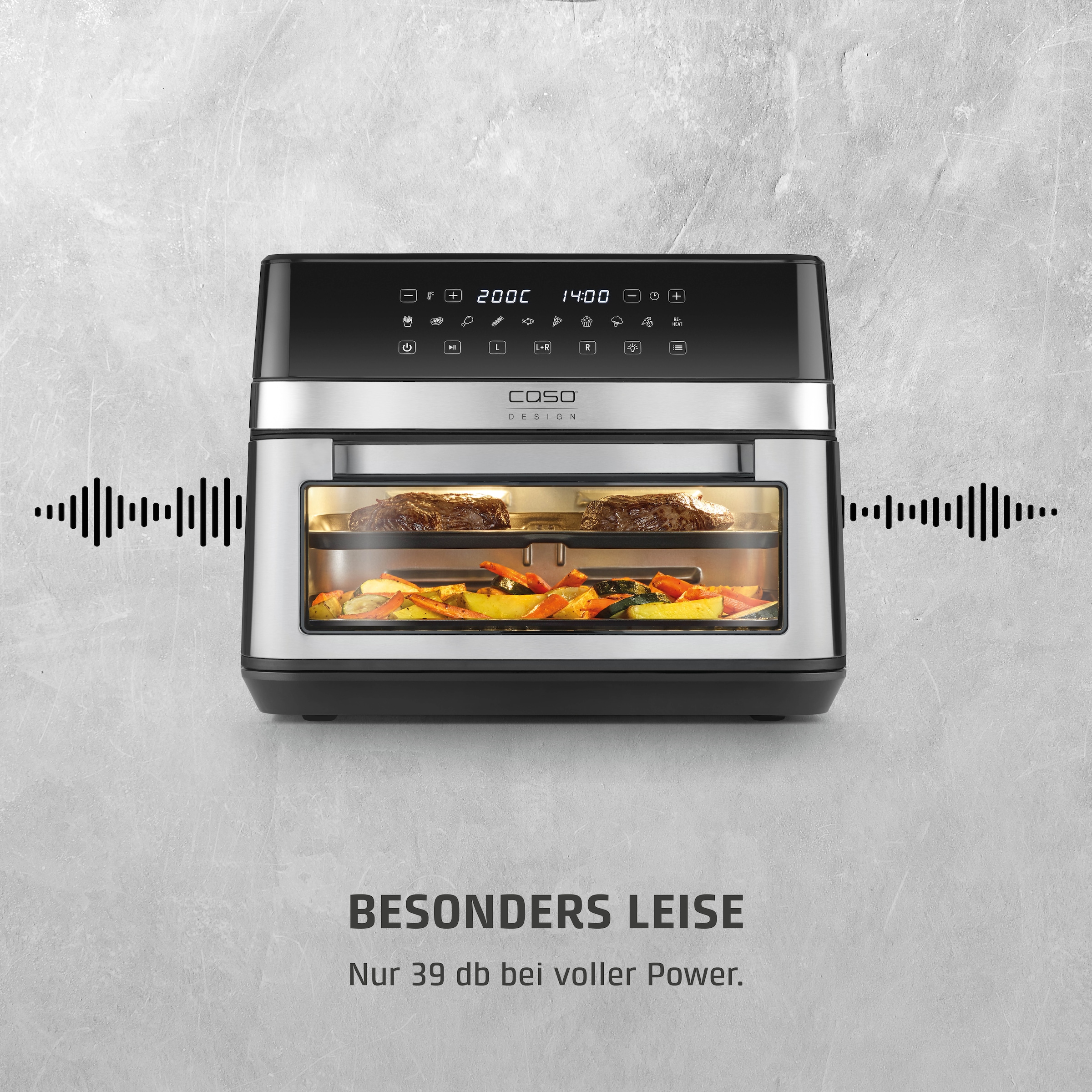 Caso Heißluftfritteuse »3186  Design AirFry DuoChef« 2200 W Fassungsvermögen 0 l