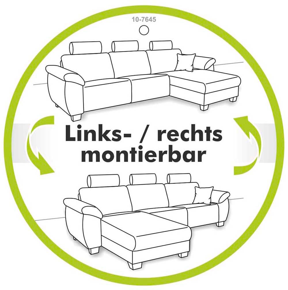 Jockenhöfer Gruppe Ecksofa »Uno, L-Form, 140kg Belastbarkeit je Sitzplatz«, elektromotorische Sitztiefenverstellung,USB-Ladeports,mit Kopfstützen