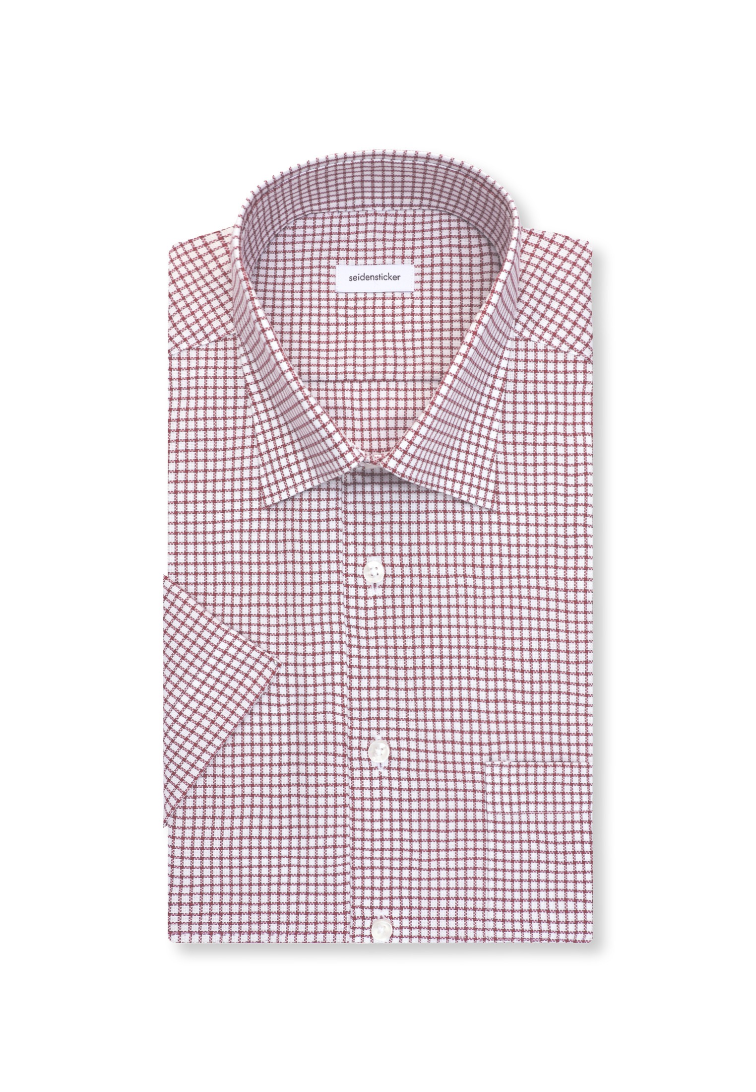 seidensticker Businesshemd »Schwarze Rose« Regular 1/2 Covered-Button-Down-Kragen Karo