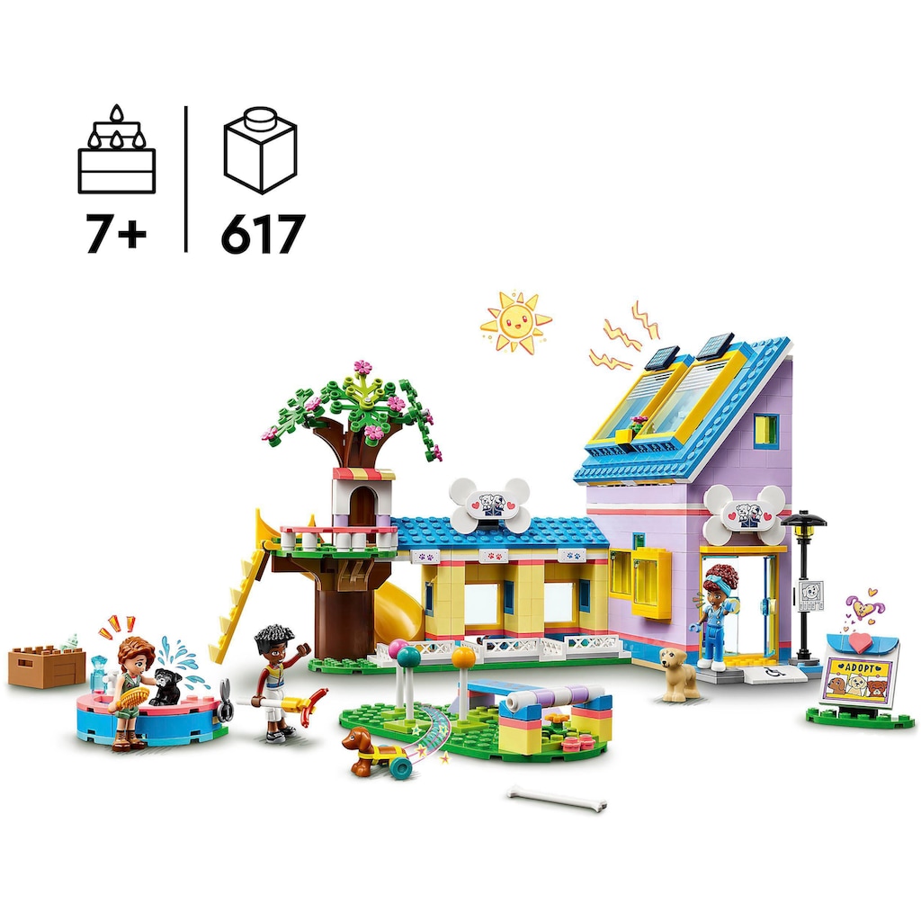 LEGO® Konstruktionsspielsteine »Hunderettungszentrum (41727), LEGO® Friends«, (617 St.), Made in Europe