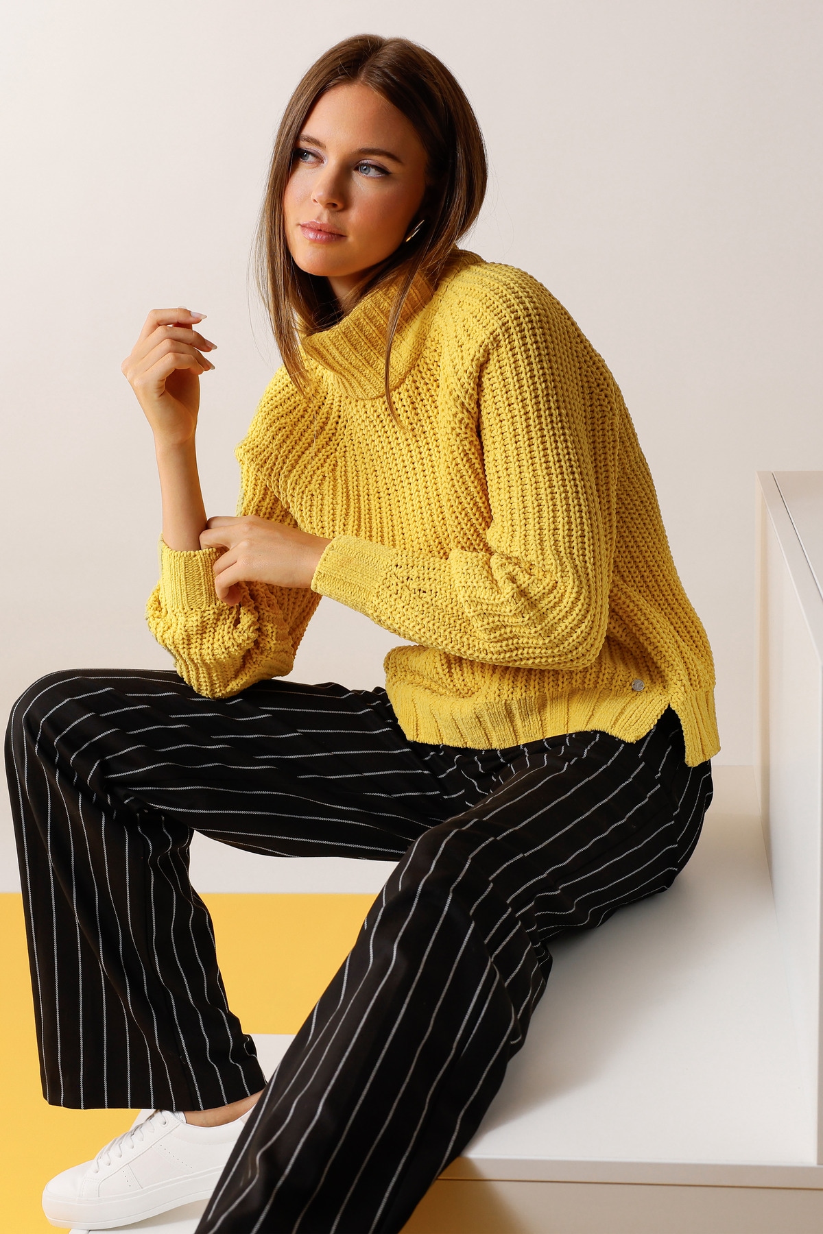 Monari Stehkragenpullover Regular fit mit Stehkragen