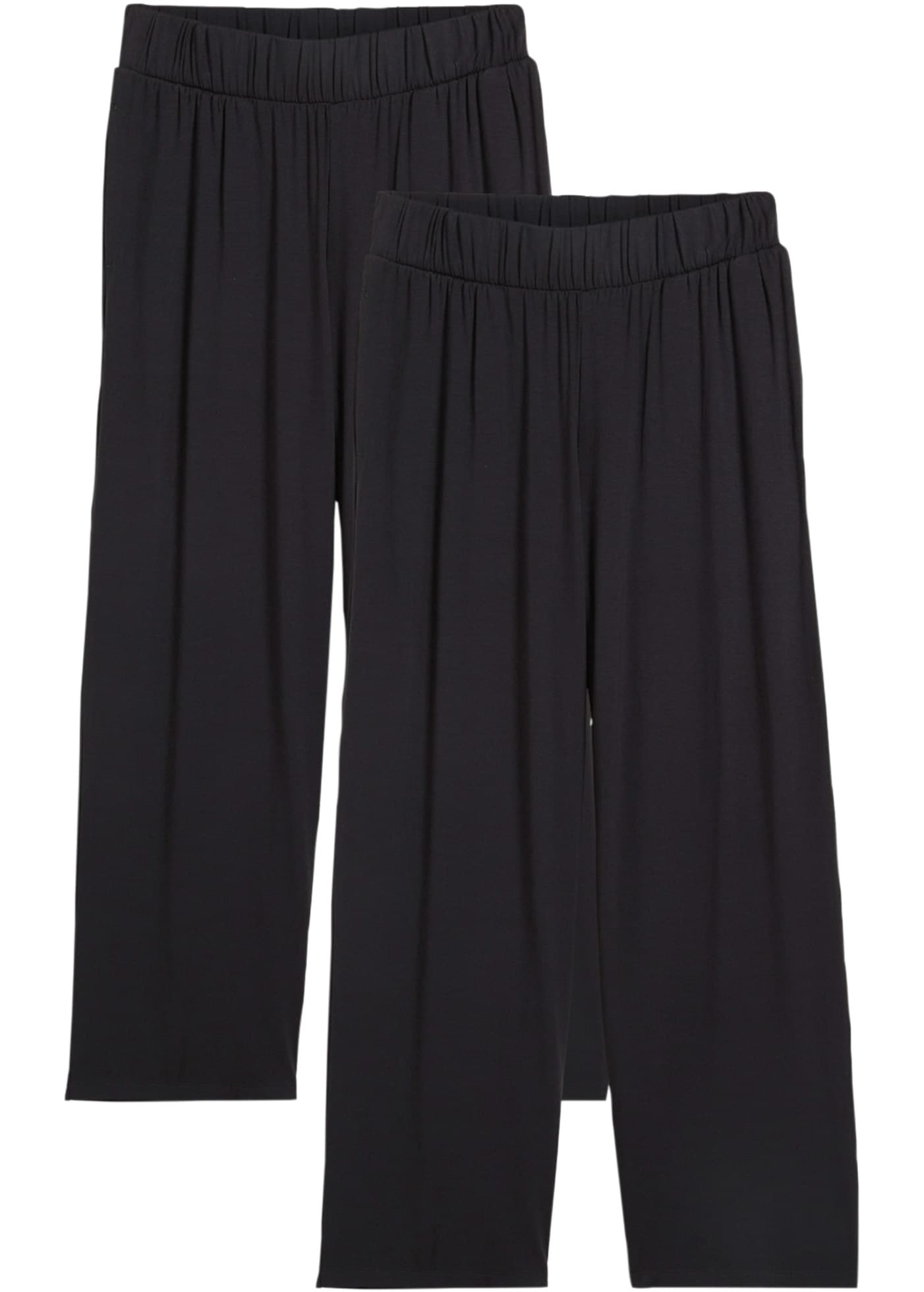 bonprix Jerseyhose »7/8- Shirthose, High-Waist, 2er-Pack«  aus Viskose und Elasthan, mit seitlichen Taschen, lockere Passform