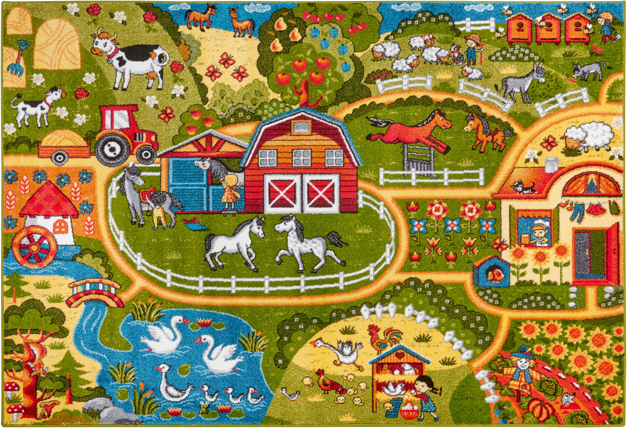 HANSE Home Teppich »Farm Living«, rechteckig, Farbenfrohes Design, Spielunterlage, Tiere