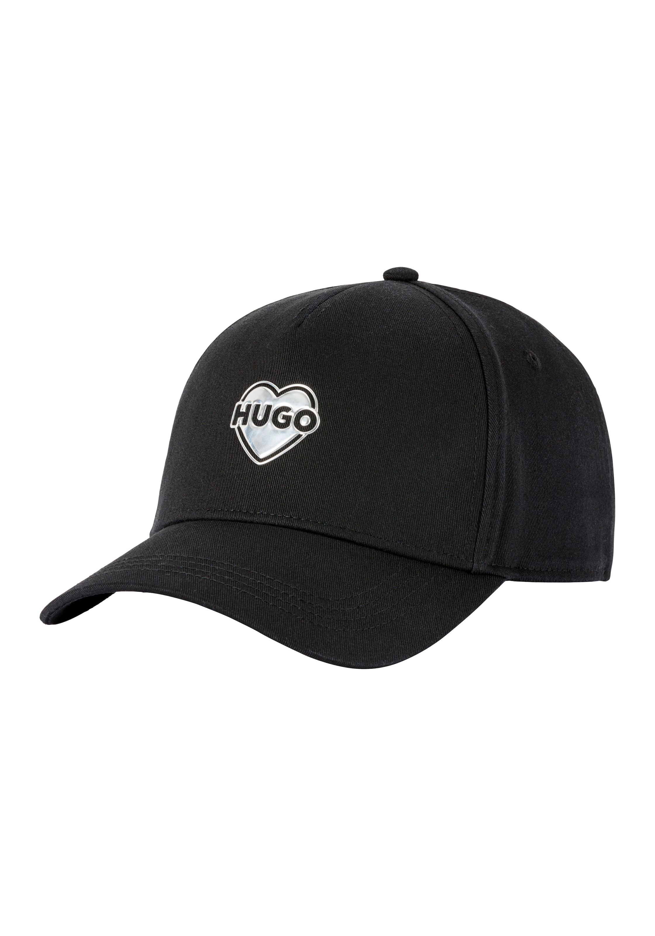 HUGO Fitted Cap »Cara_VALENTINE«, mit Metalllogo in Herzform, verstellbarer Verschluss