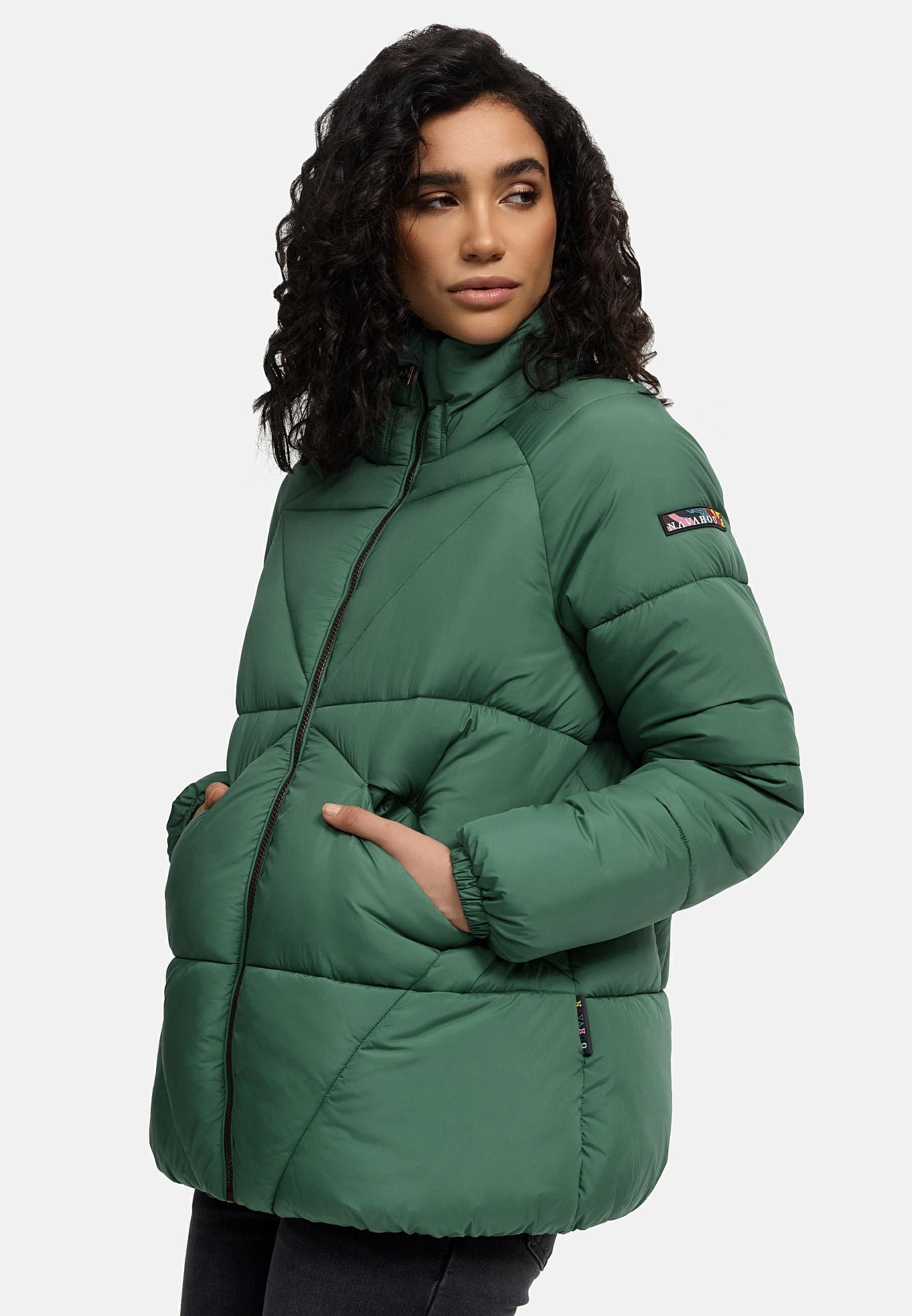 Navahoo Steppjacke »Steppjacke Schokolinaa 14«, ohne Kapuze, Winterjacke mit modischer Steppung & hohem Kragen