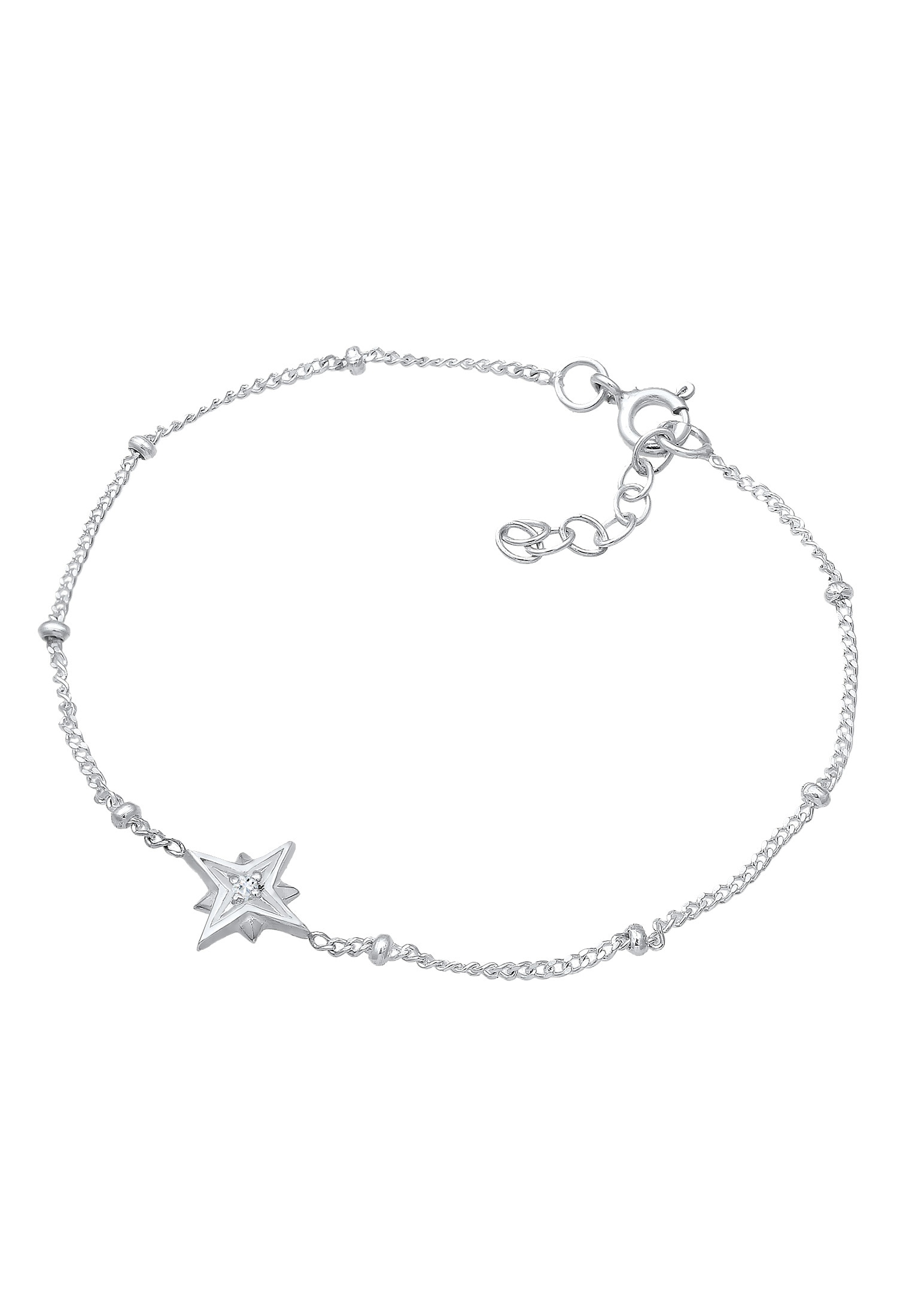 Elli Armkette »Armband Stern Topas Weiß 925 Sterling Silber«