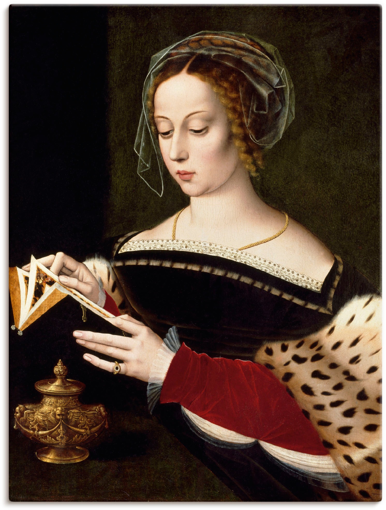 Artland Wandbild als OTTO Magdalena«, Maria lesende »Die Größen Wandaufkleber in Leinwandbild, (1 versch. oder bei Alubild, St.), Poster Portrait