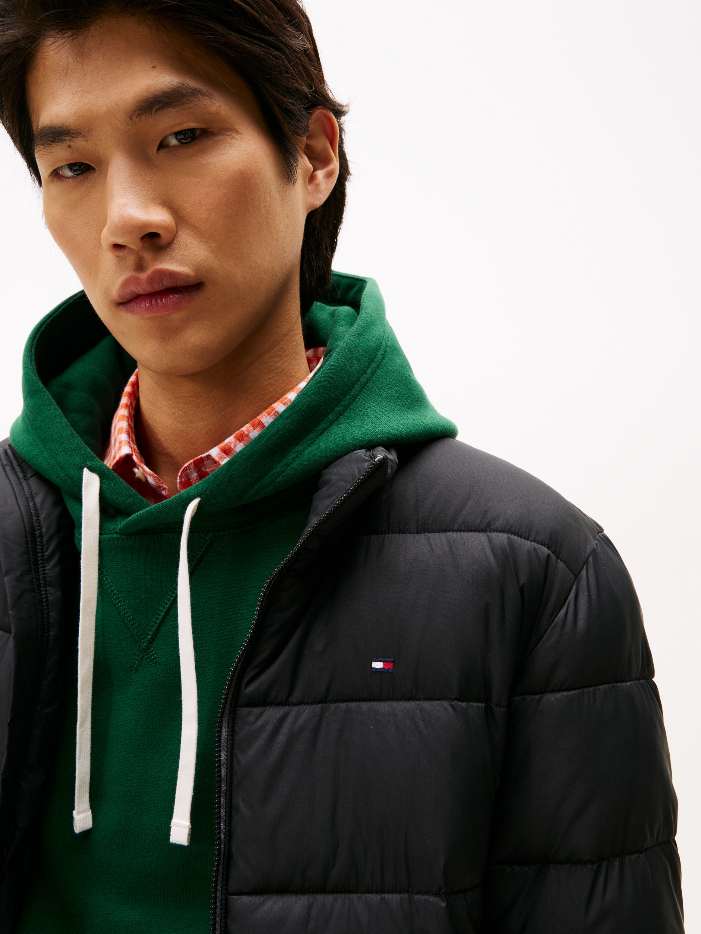 Tommy Hilfiger Steppjacke »MID WEIGHT STAND COLLAR«, ohne Kapuze, Daunenjacke, Übergangsjacke