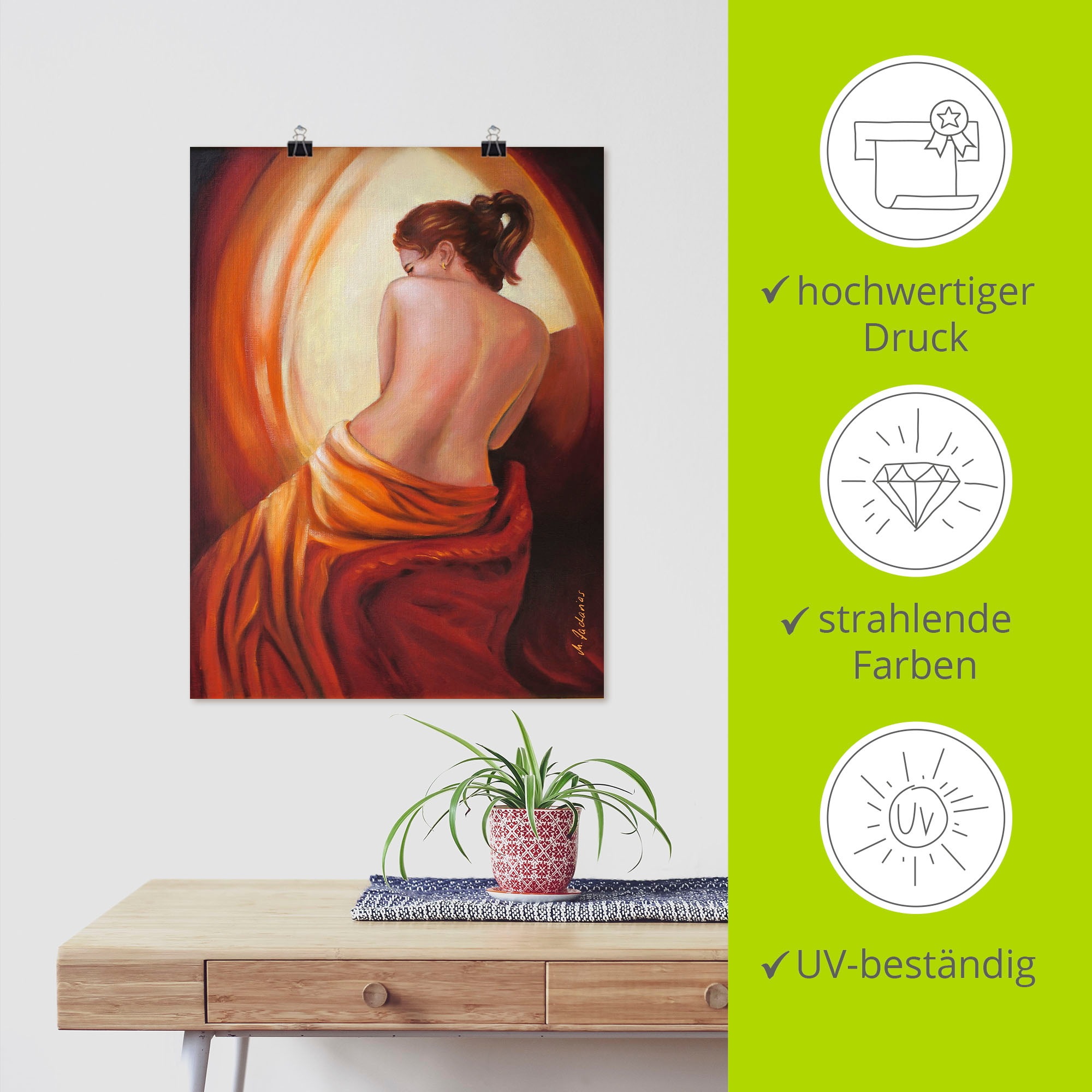 Artland Wandbild »Weiblichkeit im Licht«, Erotische Bilder, (1 St.), als Poster in verschied. Größen