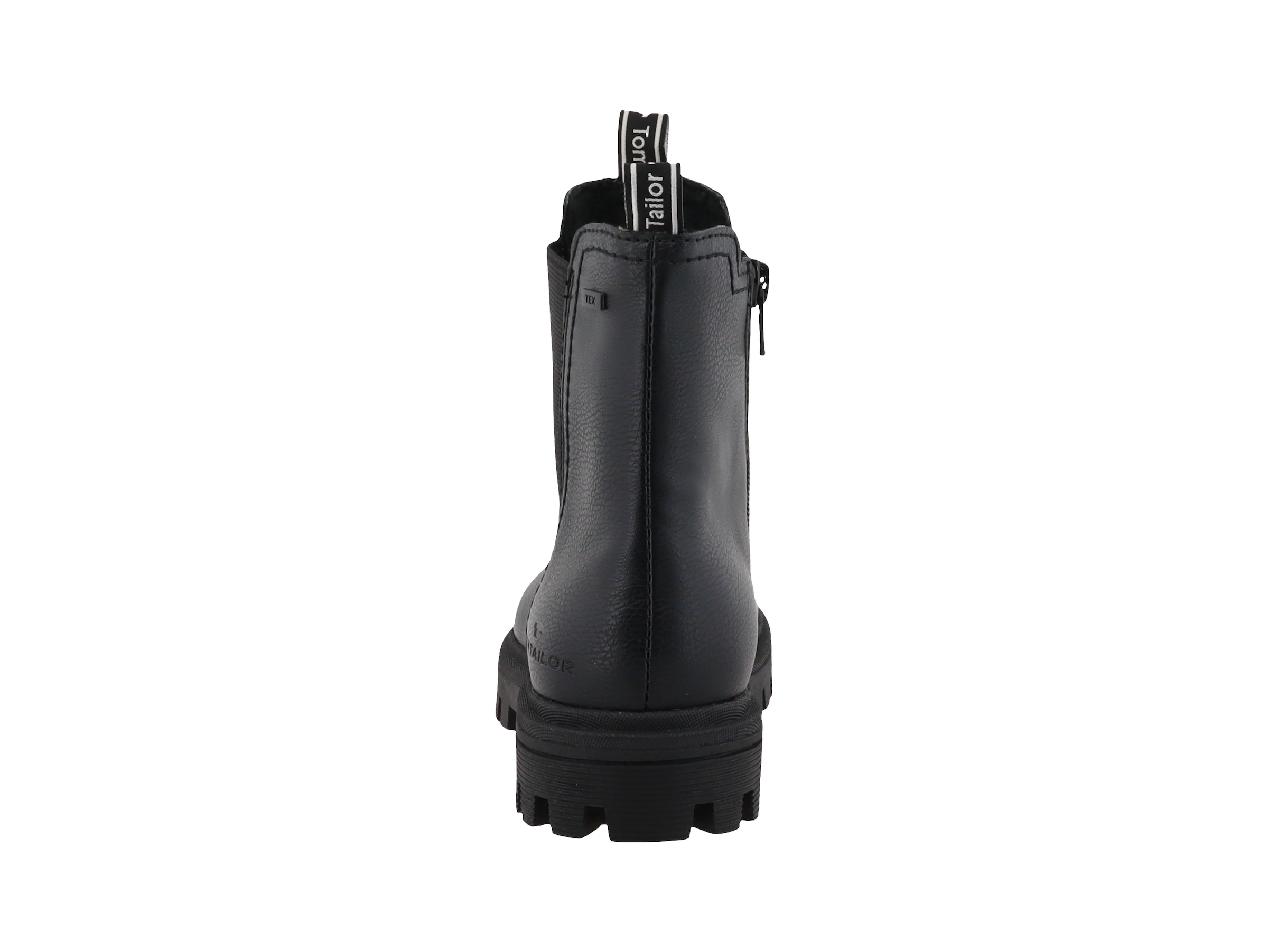 TOM TAILOR Chelseaboots  Blockabsatz, Stiefelette mit logobedruckten Anziehlaschen
