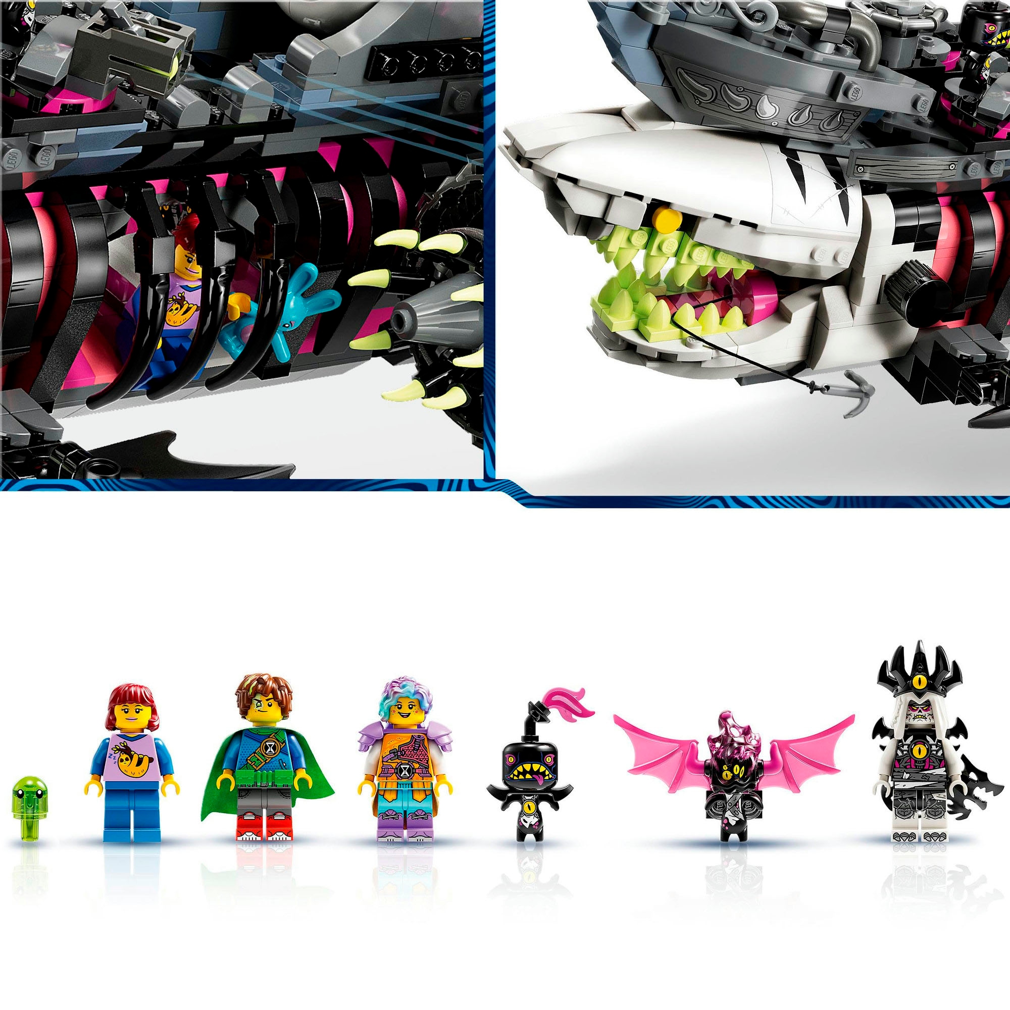 LEGO® Konstruktionsspielsteine »Albtraum-Haischiff (71469), LEGO® DREAMZzz™«, (1389 St.), Made in Europe
