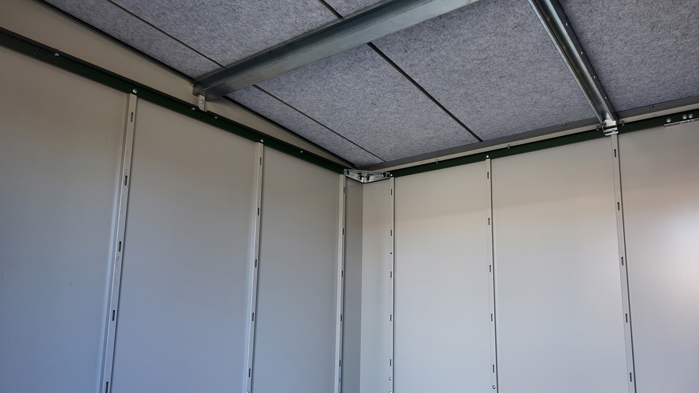 weka Gerätehaus »Gary Gr. 8, aus Metall mit Holzoptik, anthrazit« aus pulverbeschichtetem, verzinktem Stahl