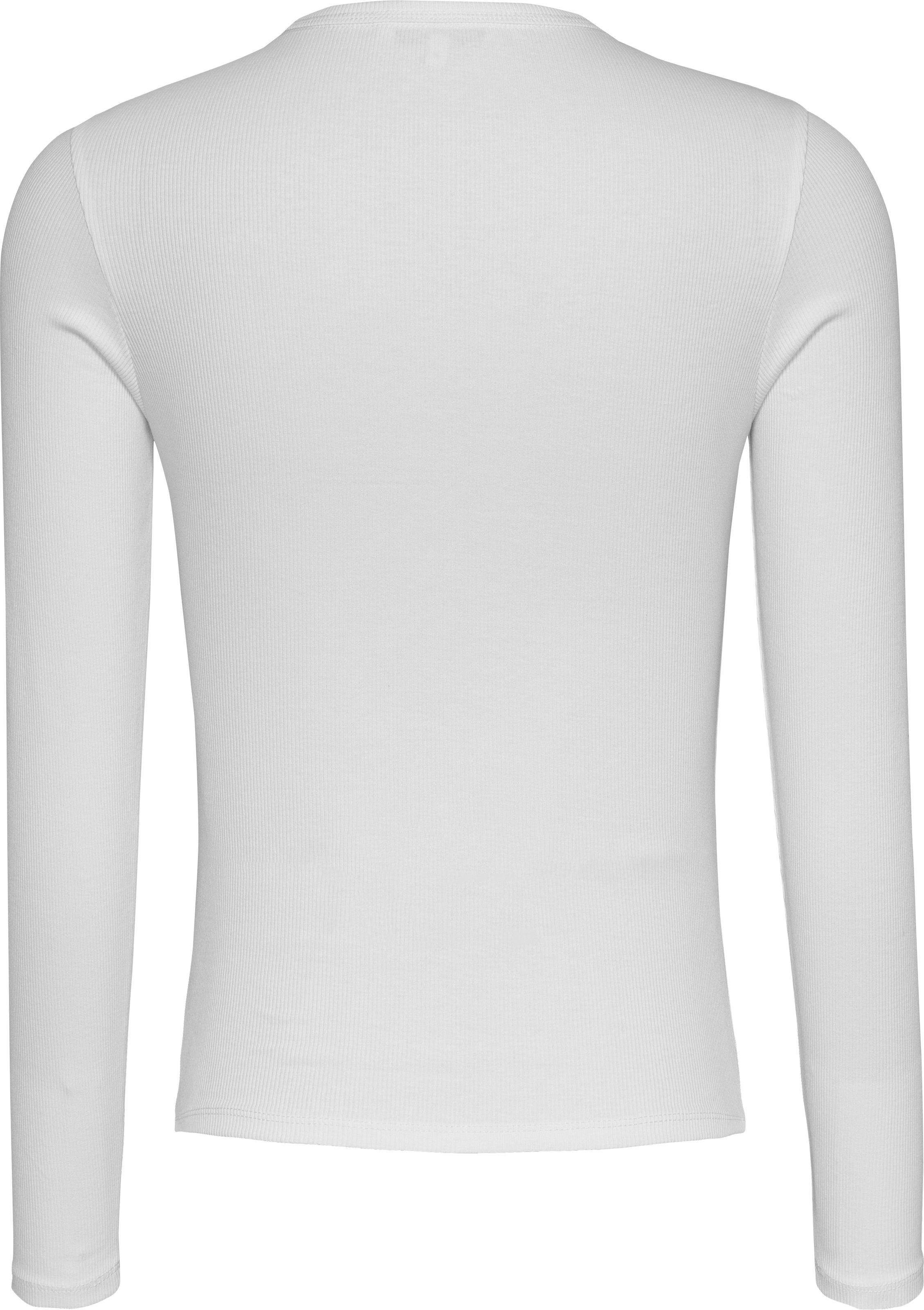 Tommy Jeans Langarmshirt »TJW SLIM ESSENTIAL RIB LS«, mit Logostickerei