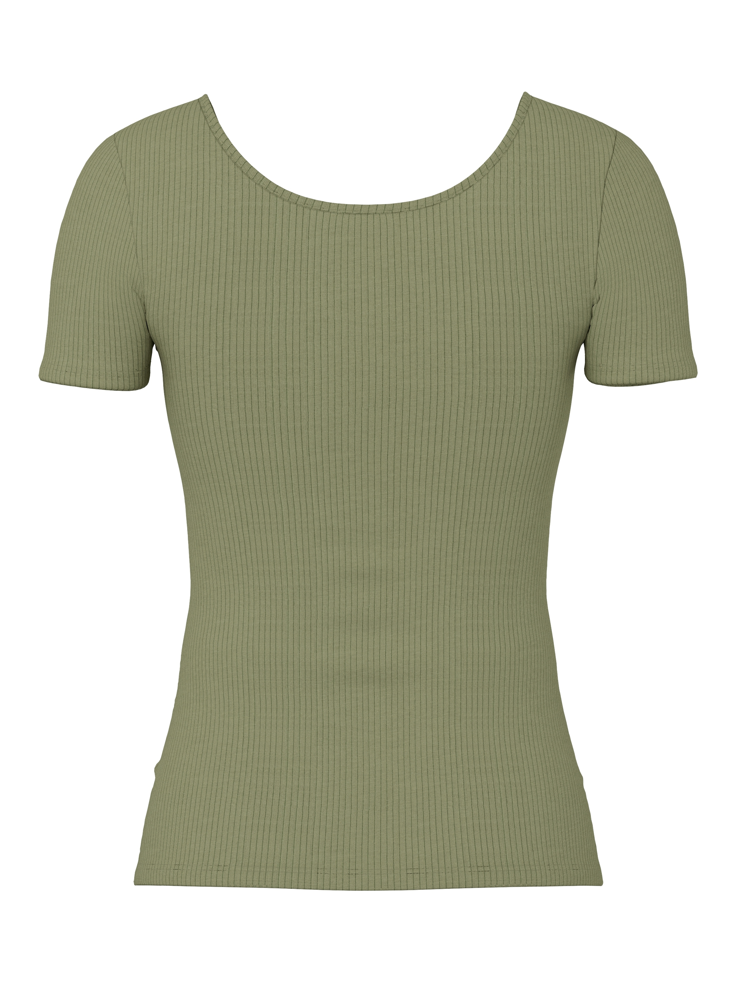 pieces Kurzarmshirt »PCKITTE SS TOP NOOS BC« Baumwollmischung, slim fit