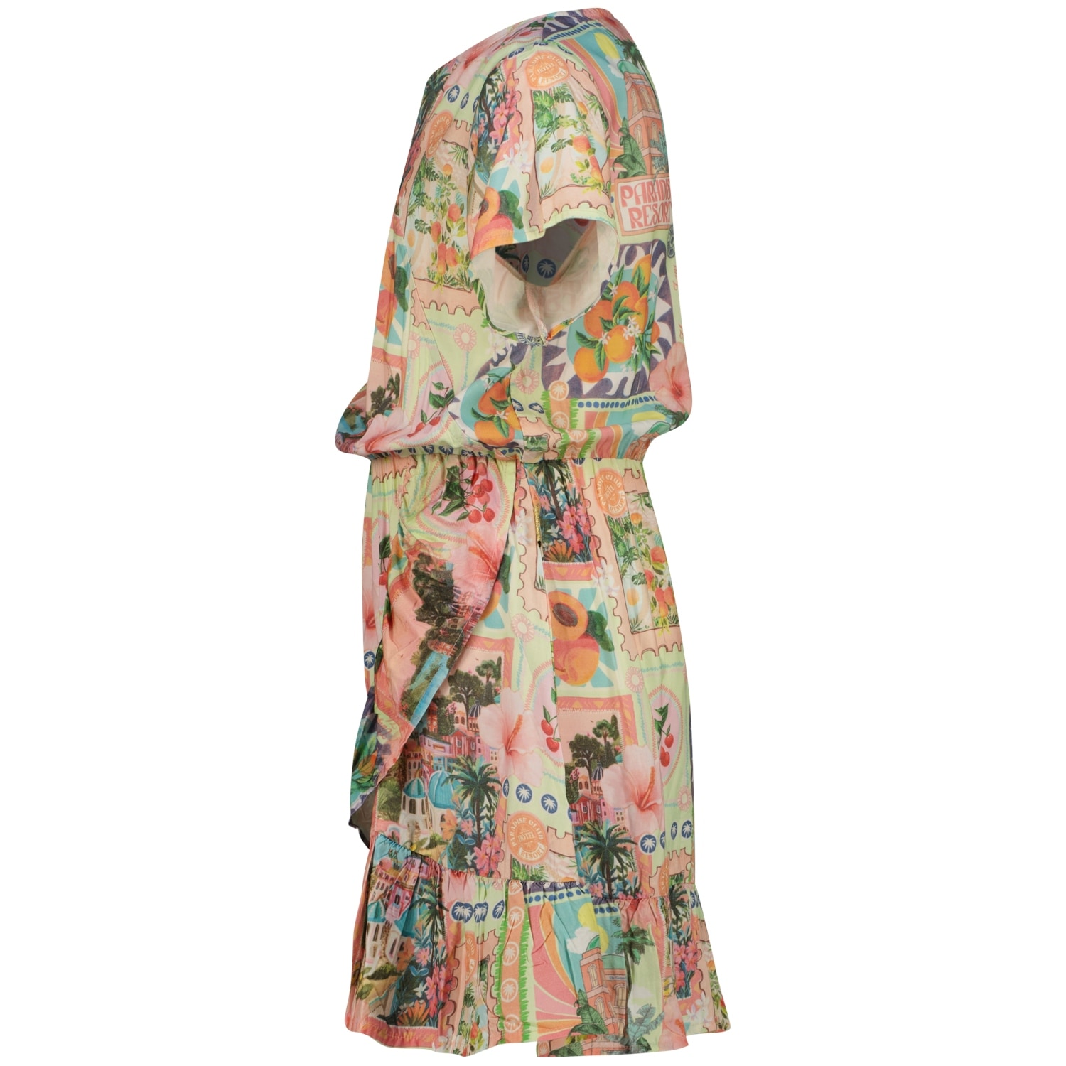 Vingino Sommerkleid Ohne Taschen mit Allover-Muster und Rüschen