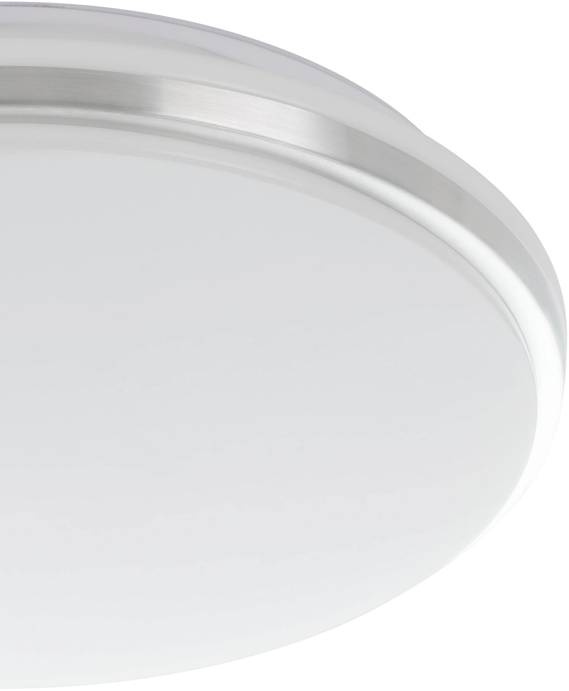 EGLO Deckenleuchte »PINETTO Deckenlampe, Wandlampe, weiß, schwarz, Badezimmerlampe, IP44«, Leuchtmittel LED-Modul | LED fest integriert, Bürolampe, Küche Büro Badezimmer, Flur, minimalistisch, 34x34x6,5cm