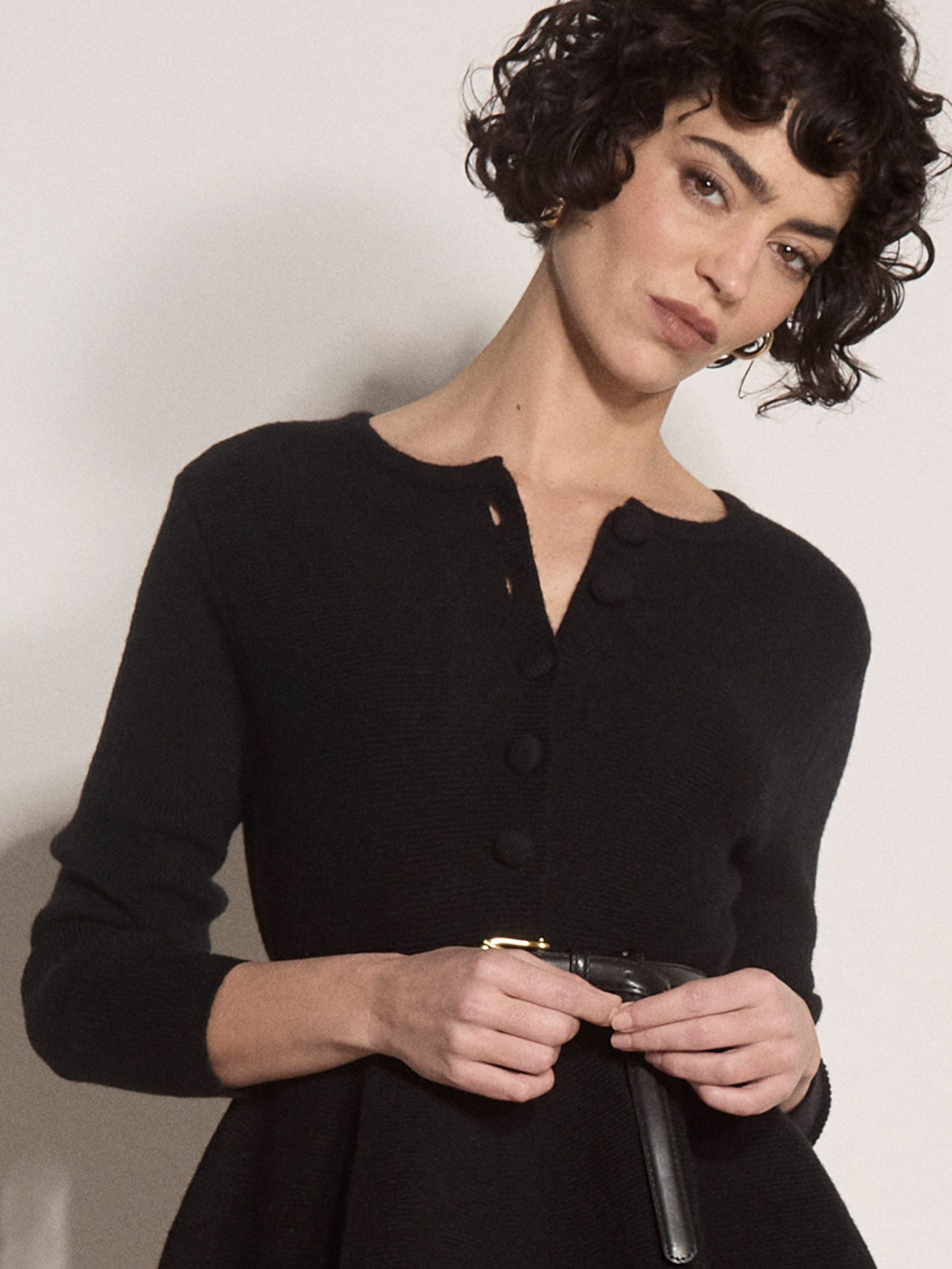 Apricot Cardigan »Peplum-Saum-Strickjacke« aus Rippstrick