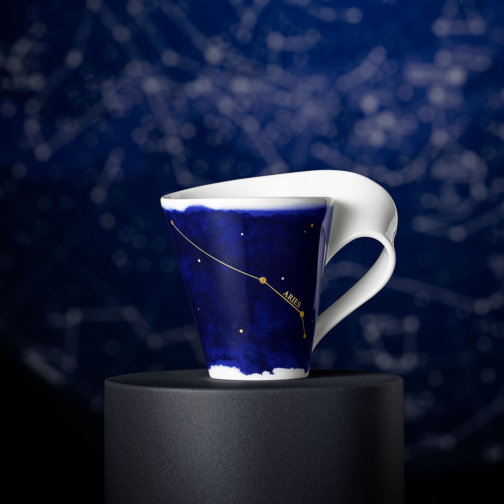 Villeroy & Boch Tasse »Tasse Widder NewWave Stars 300 ml weiß-blau«