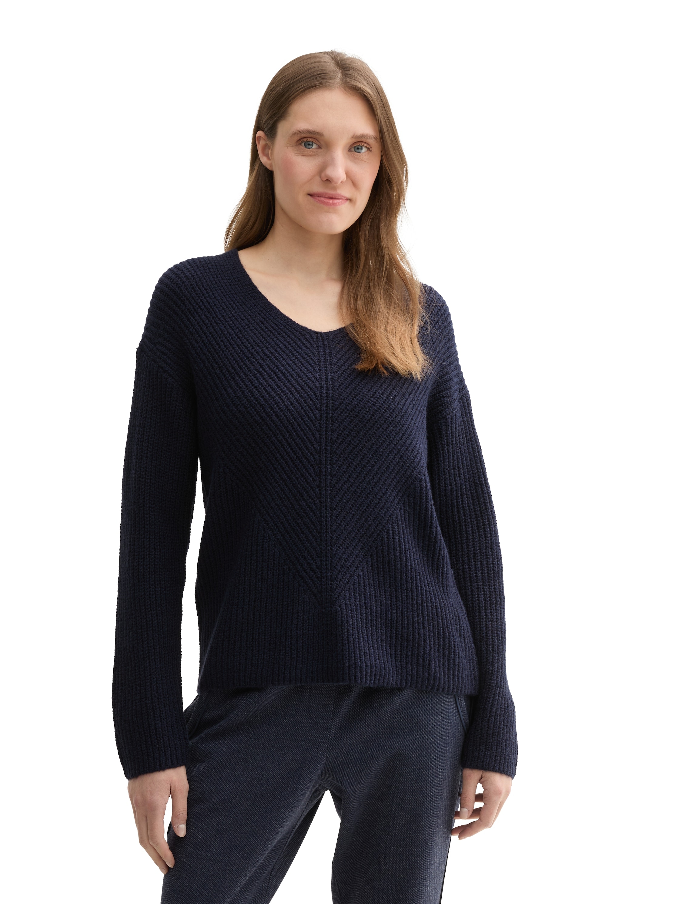 TOM TAILOR Strickpullover, mit V-Ausschnitt