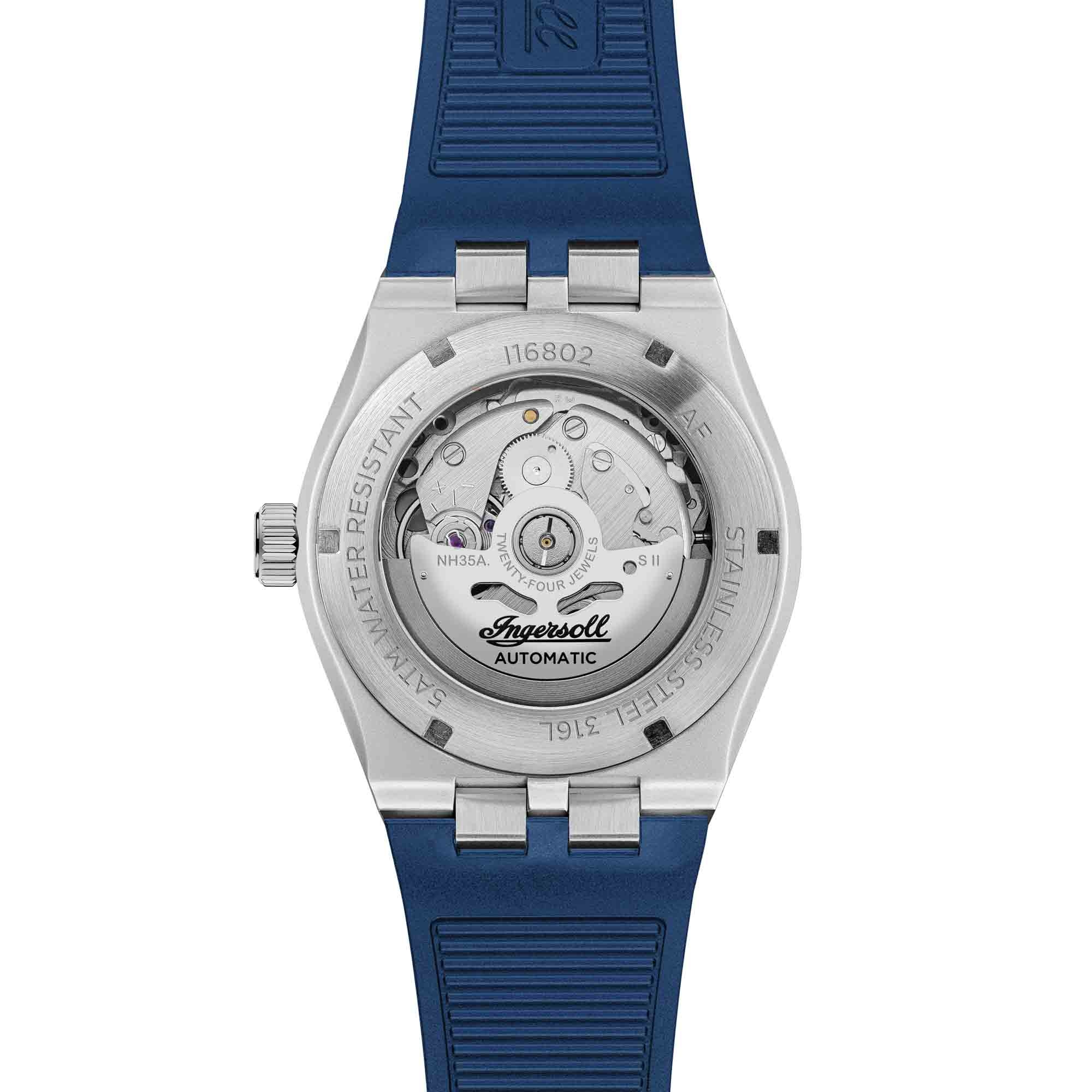 Ingersoll Automatikuhr »The Rider« Armbanduhr, Herrenuhr, Mechanische Uhr, Silikonarmband, analog