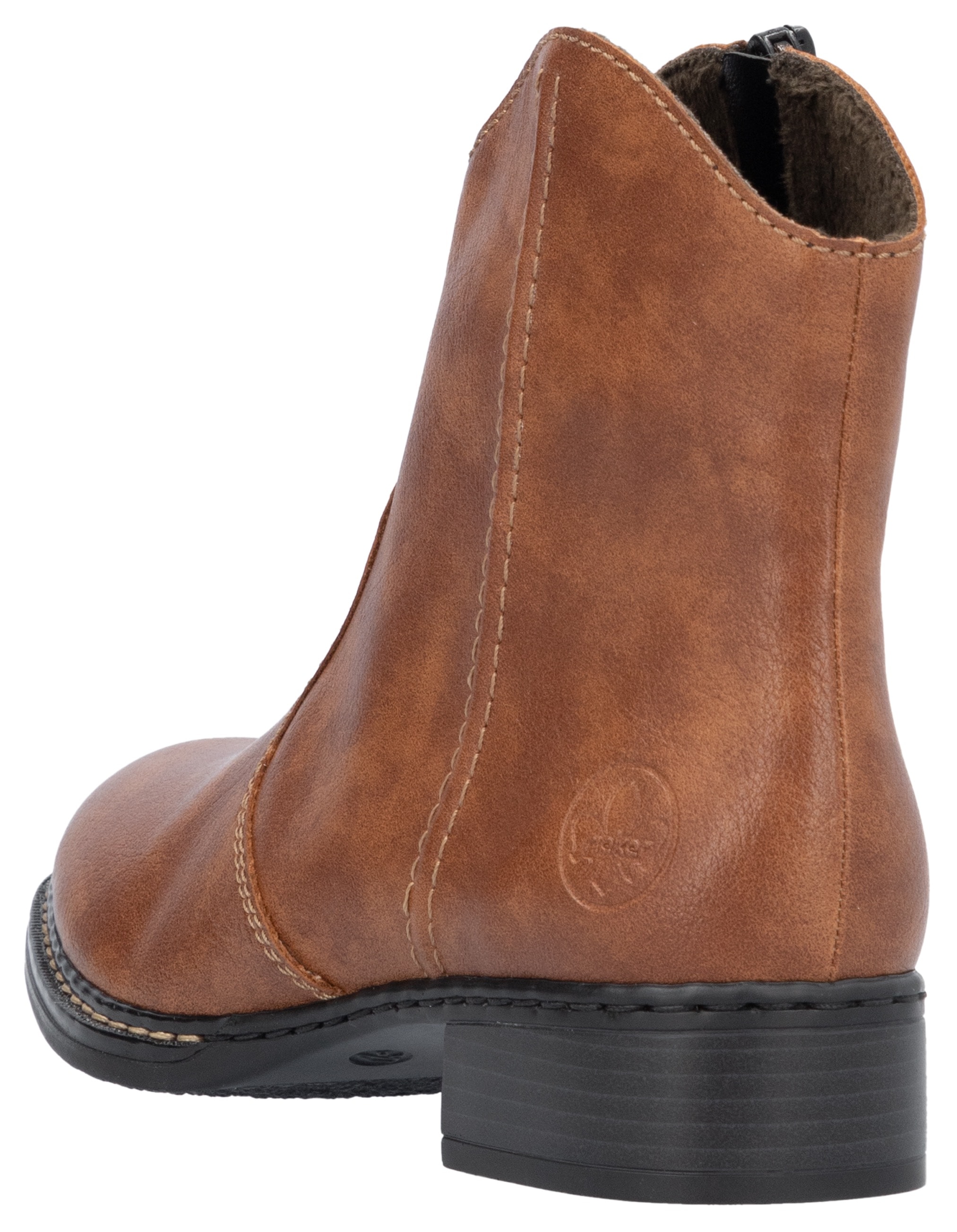 Rieker Cowboy Stiefelette, Westernstiefelette, Stiefelette, Blockabsatz mit Reißverschluss