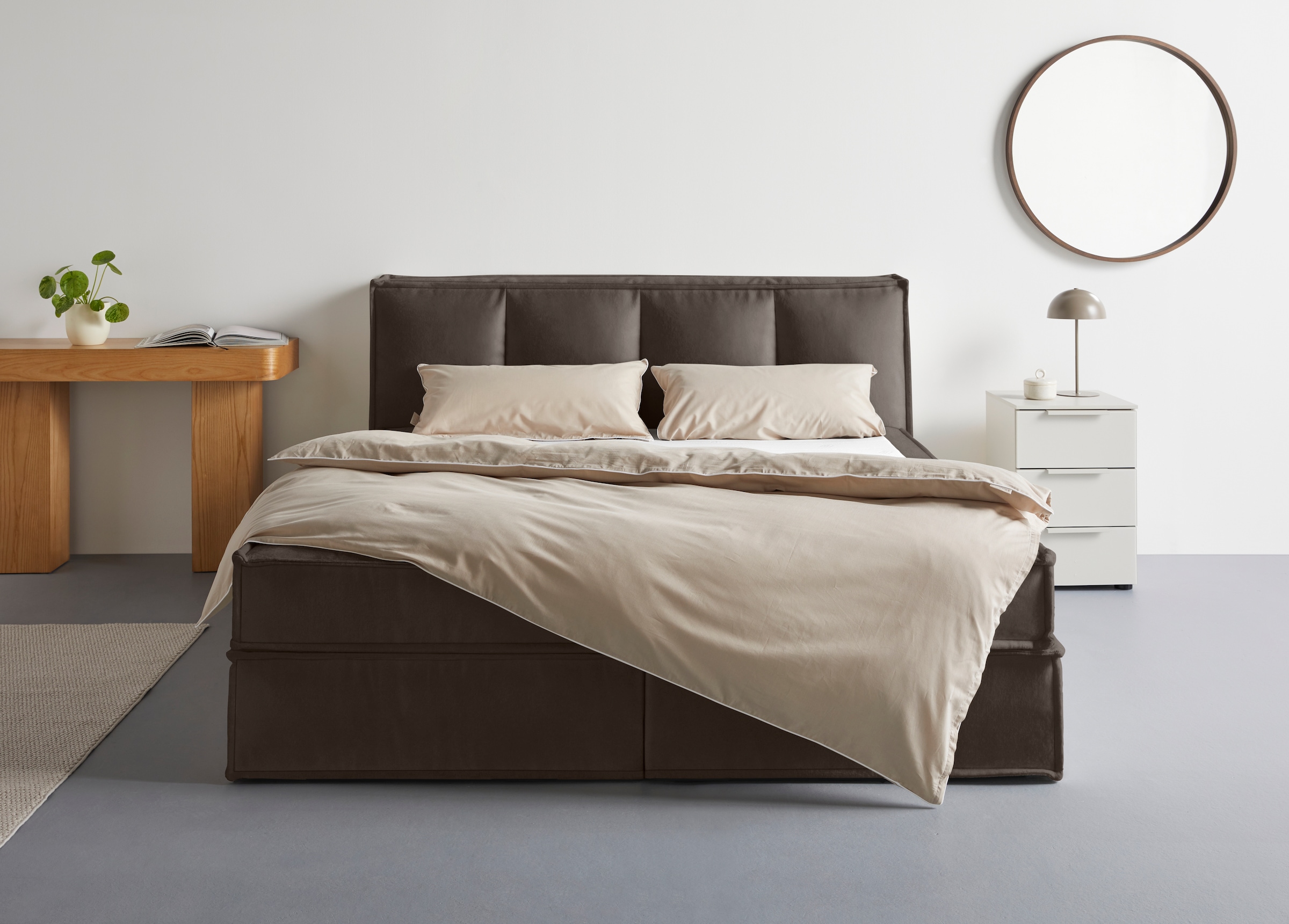 LeGer Home by Lena Gercke Boxspringbett »Addyson«, (Härtegrade H2, H3 und H4 wählbar), Boxspringbett inkl. Topper, 2 Matratzen