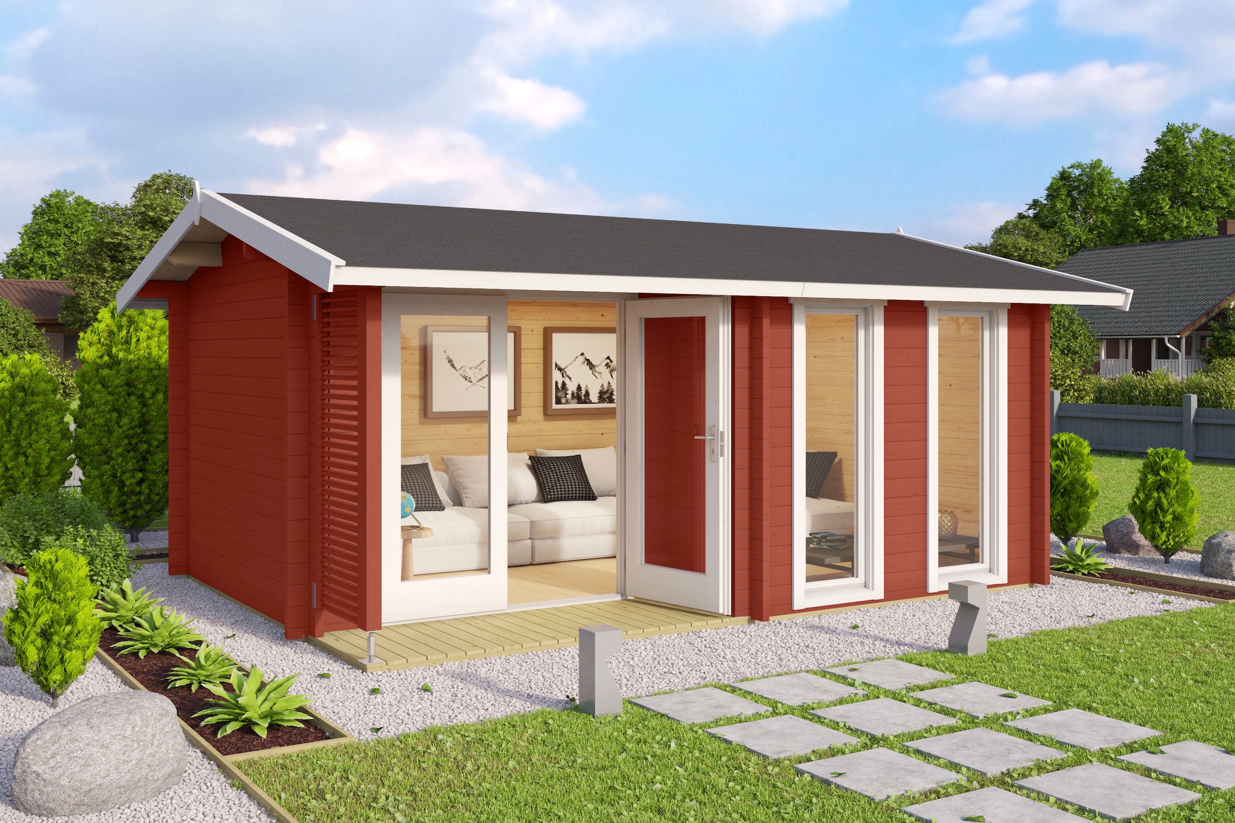 LASITA MAJA Gartenhaus »HAMPSHIRE«, (Set, inkl. Fussbodenbretter zum verlegen)