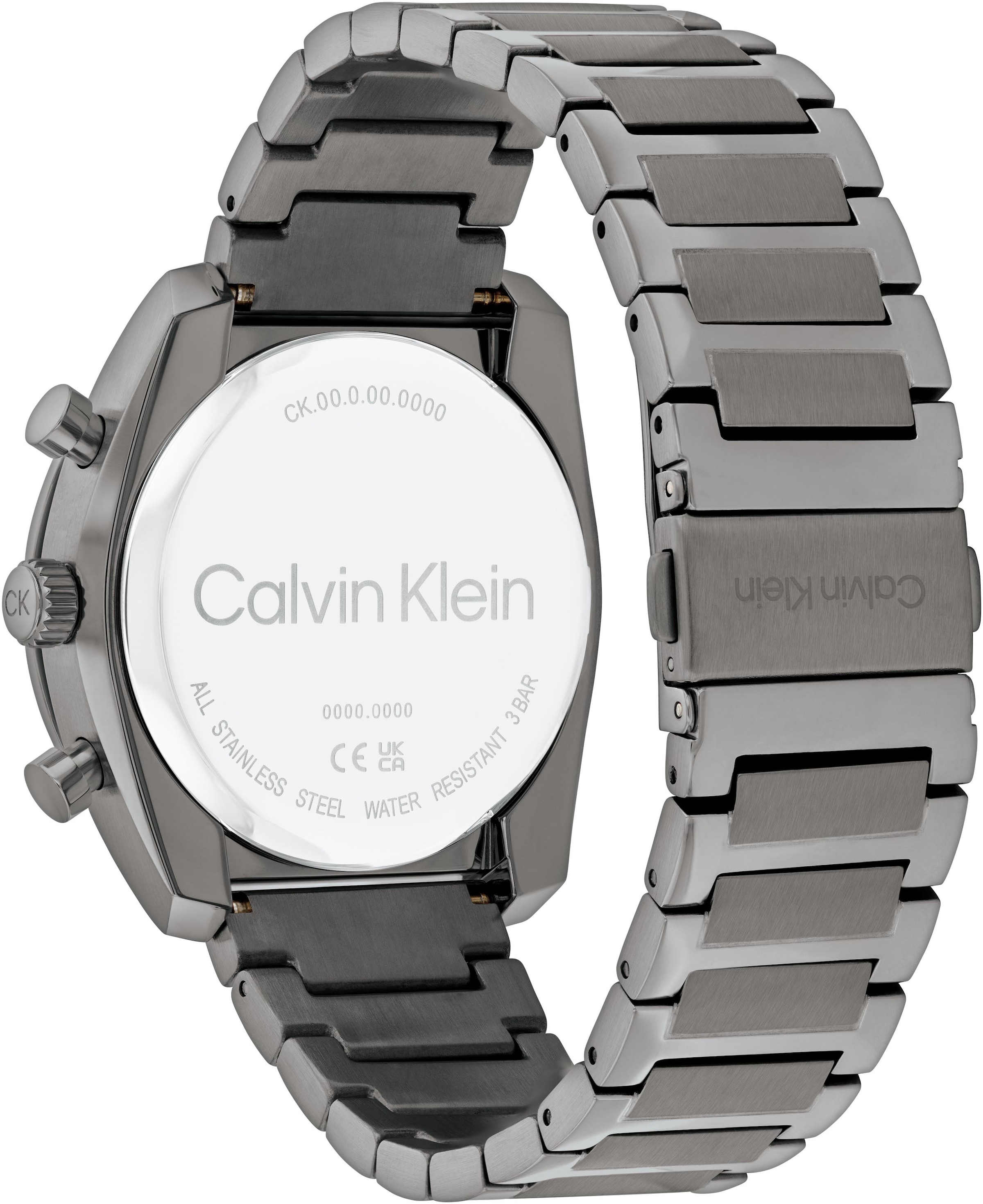 Calvin Klein Multifunktionsuhr »CK FLEX«, Armbanduhr, Quarzuhr, Herrenuhr, Tag, Wochentag, Edelstahlarmband