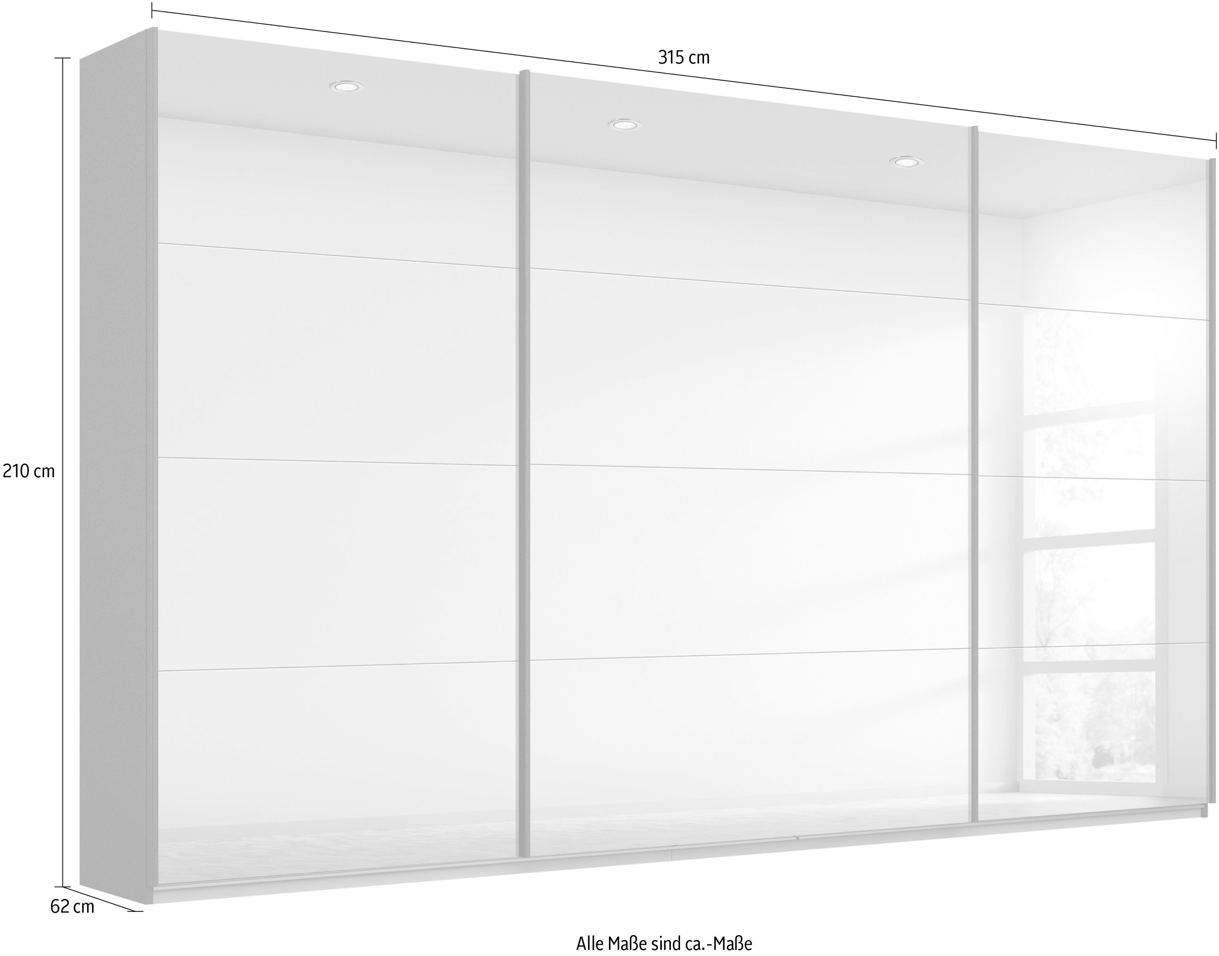 rauch Schwebetürenschrank »Kleiderschrank Schrank Garderobe ORACLE mit Spiegelfront«, inkl. Schubladen-Einsatz und extra Einlegeböden MADE IN GERMANY
