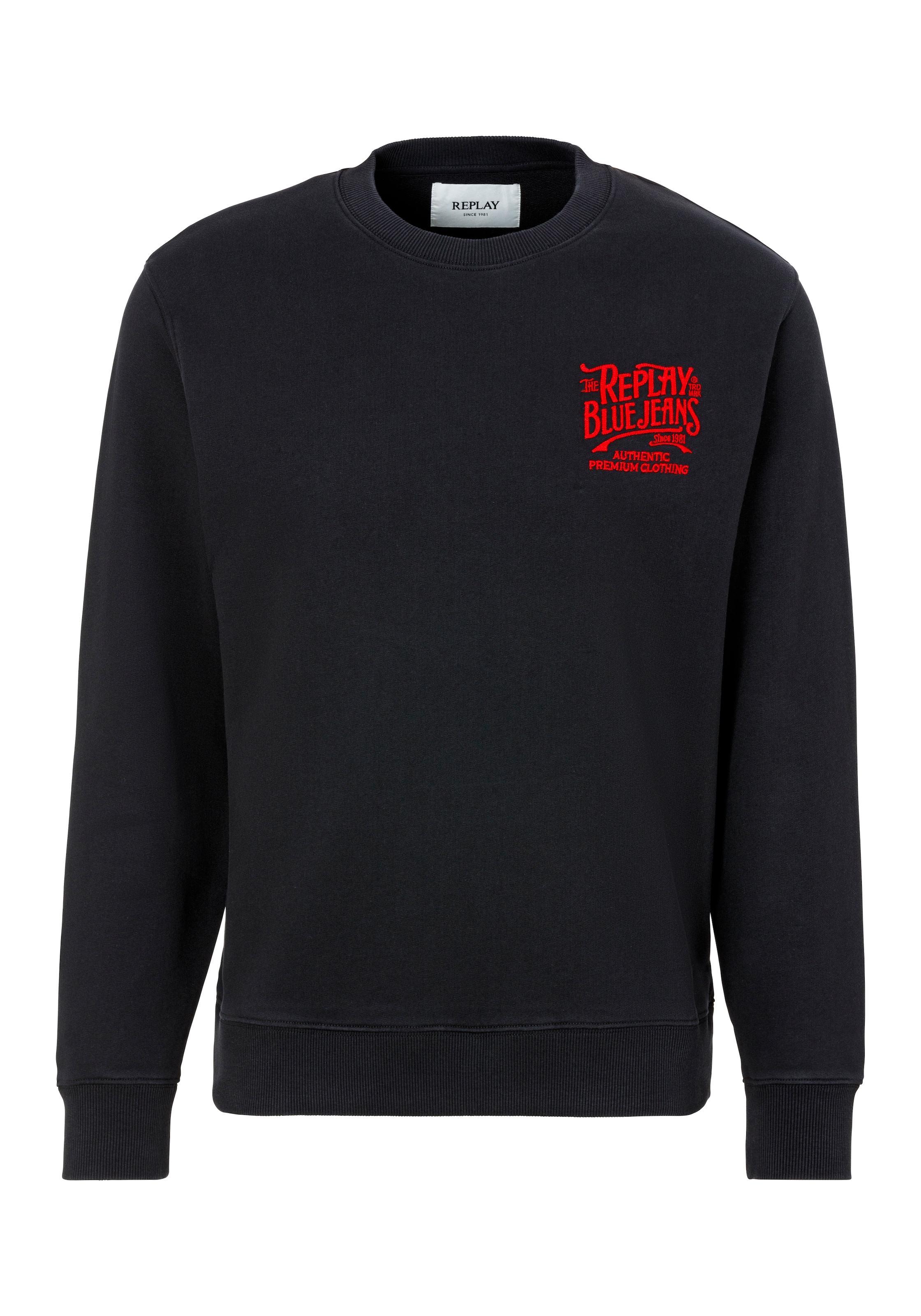 Replay Sweatshirt, mit Stickerei auf der Brust