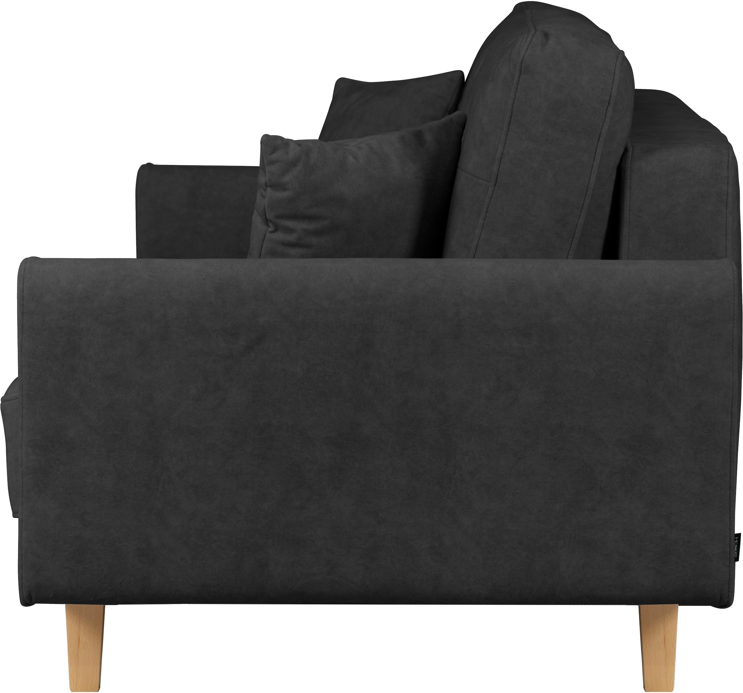 Home affaire 3-Sitzer »TRIPLO optionale Schlafsofa mit Bettkasten, Maße B/T/H: 215/100/89 cm«, Wahlweise Bettfunktion - Liegefläche 145x191 cm, Rücken-, Zierkissen