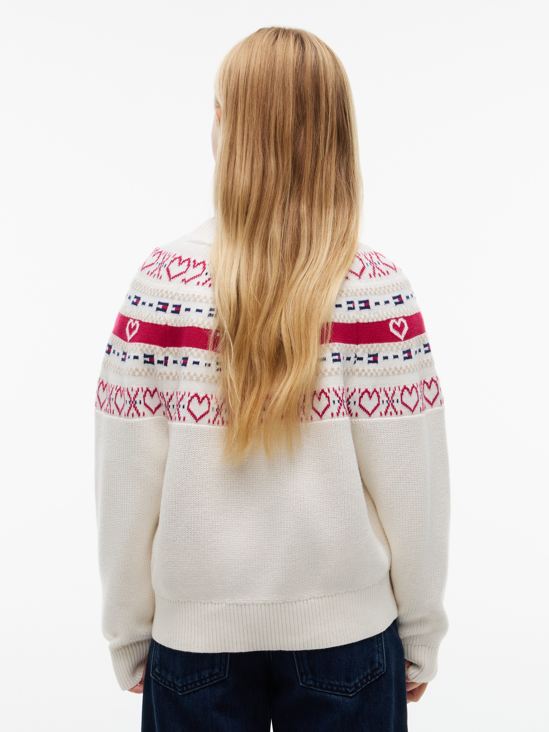 Tommy Hilfiger Strickpullover Intarsien-Strick, Regular Fit, Kinder bis 16 Jahre