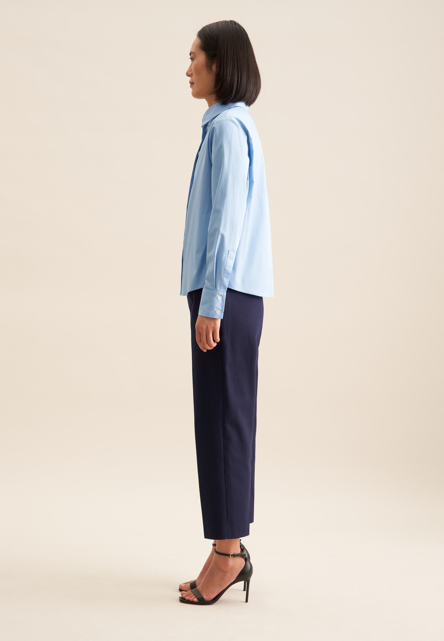 seidensticker Hemdbluse »Schwarze Rose« Langarm Kragen Uni