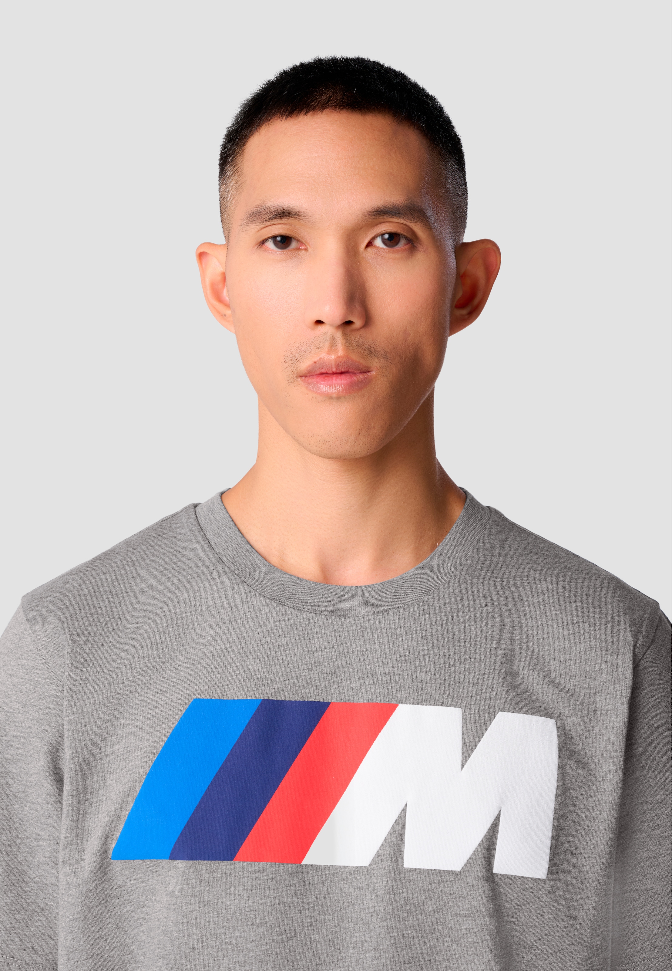 BMW T-Shirt mit BMW M Logo Puff-Druck auf der Brust