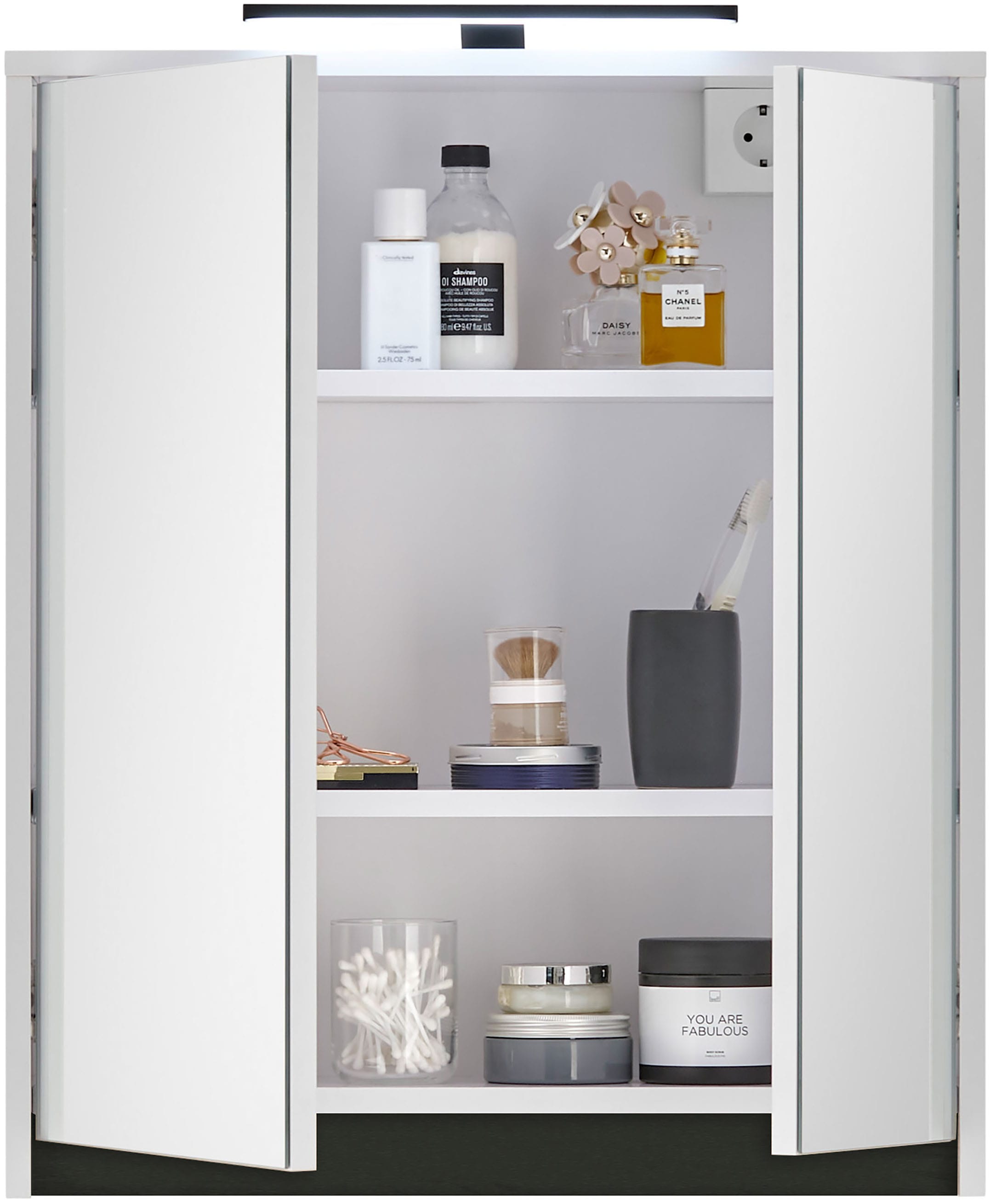 BASIC by Balculina Badezimmerspiegelschrank »Avanto B/H/T 60x70x20 cm« 1 Stk. tlg. Breite 60cm, Softclose für Türen, FSC-Mix 70%