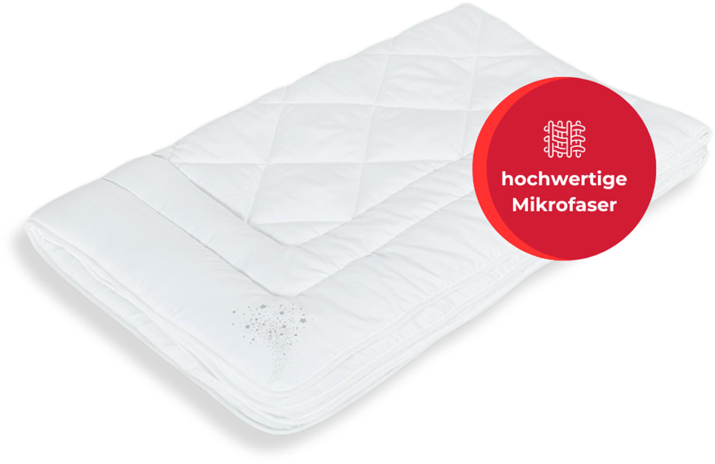 RIBECO Kunstfaserbettdecke »Jan«, leicht, (1 St.), normal, Bezug: Polyester, (1-tlg), Unschlagbares Preis- / Leistungsverhältnis!
