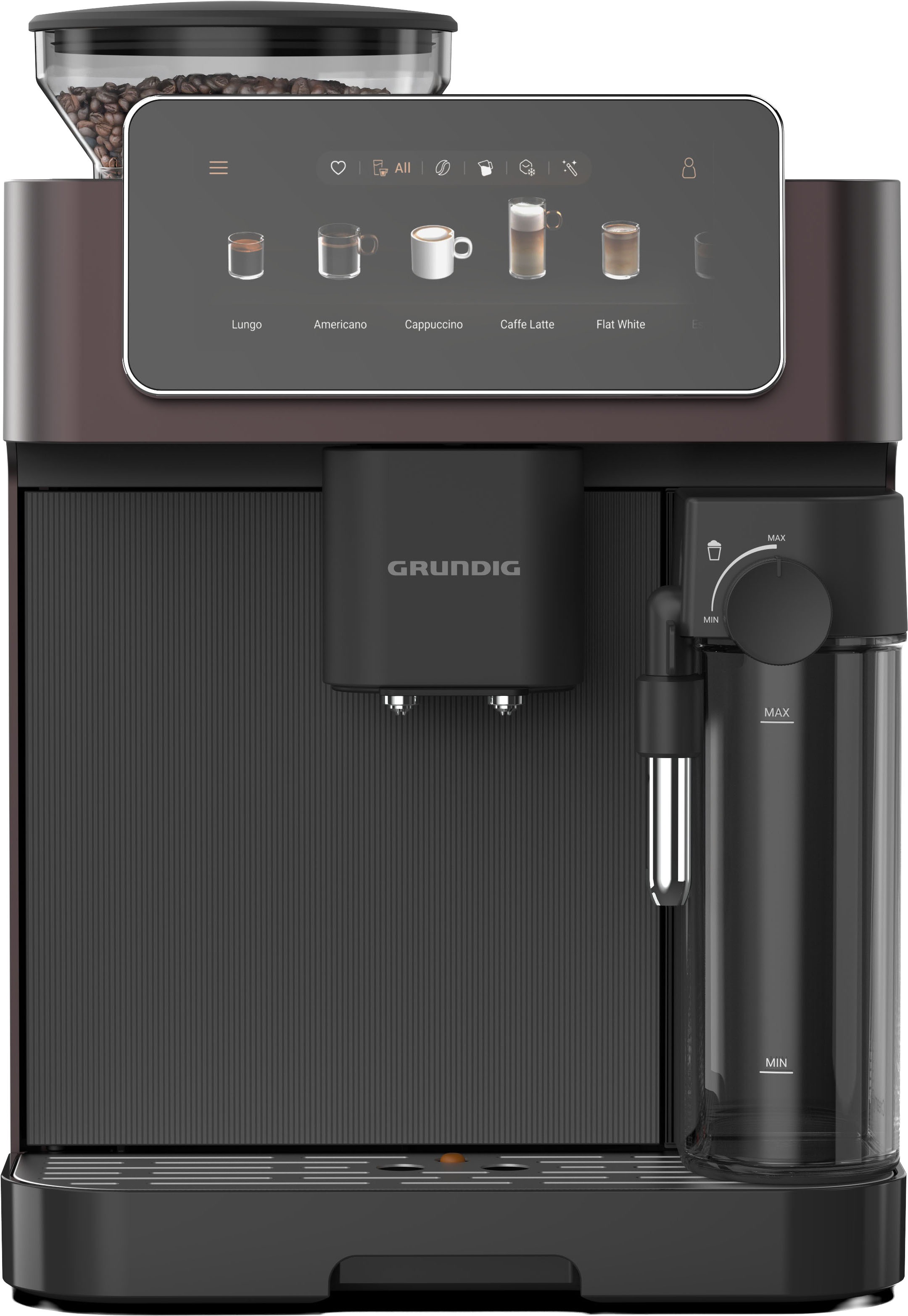 Grundig Kaffeevollautomat »KVA 9230« Premium Kaffeevollautomat mit App, 50+ Getränke & CreamyPro™