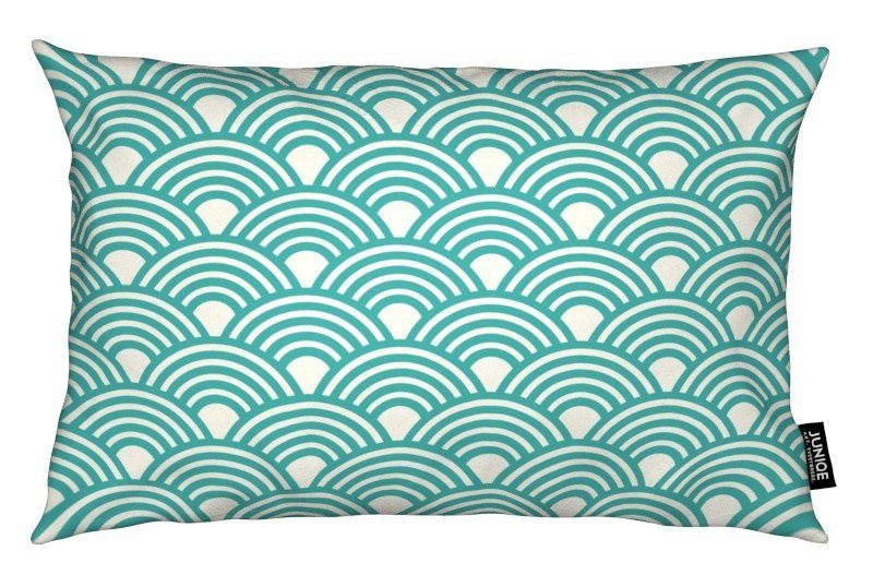 Juniqe Dekokissen »Eastern Waves Light«, Weiches, allergikerfreundliches Material