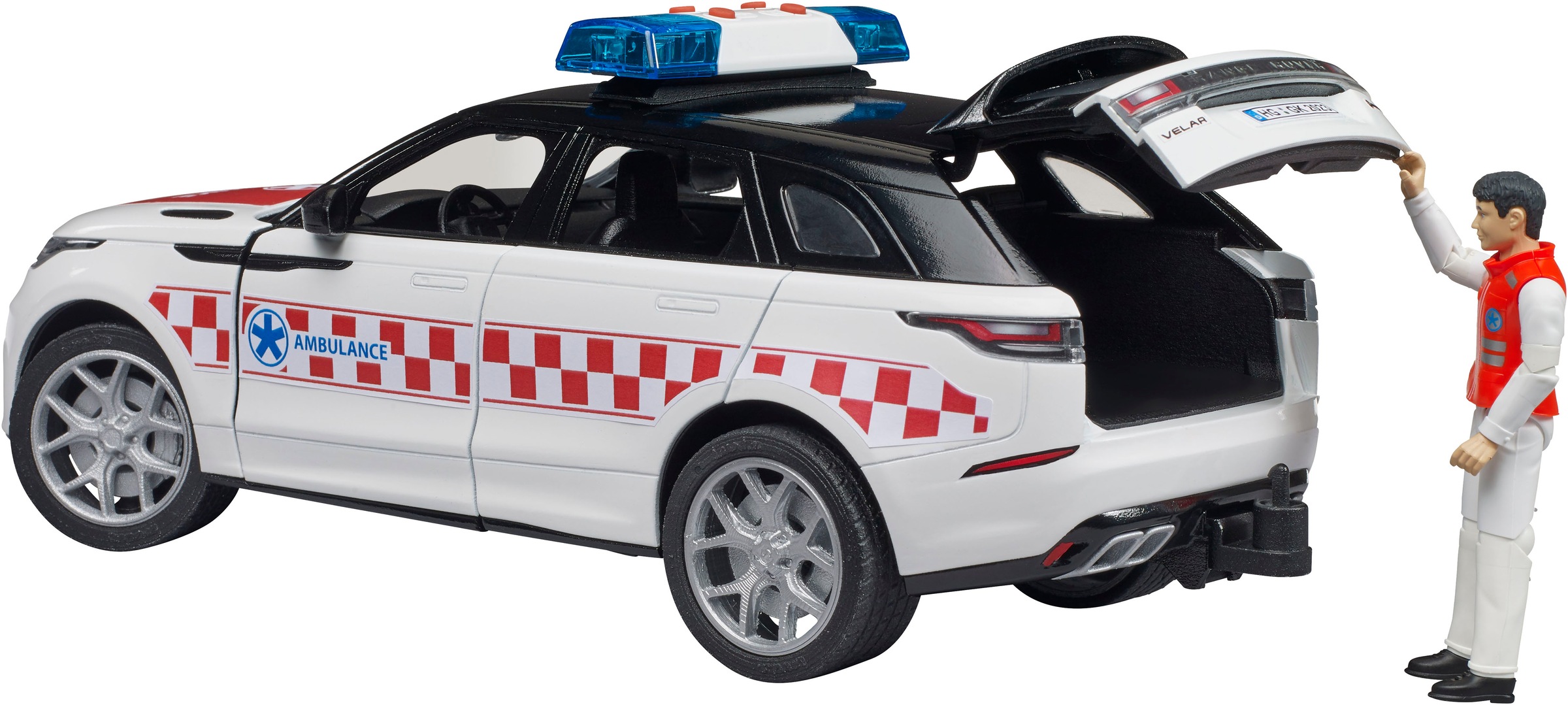 Bruder® Spielzeug-Auto »Range Rover Velars Notarzt 1:16 mit Notarztfigur (02885)« Mit Licht und Sound; Made in Europe